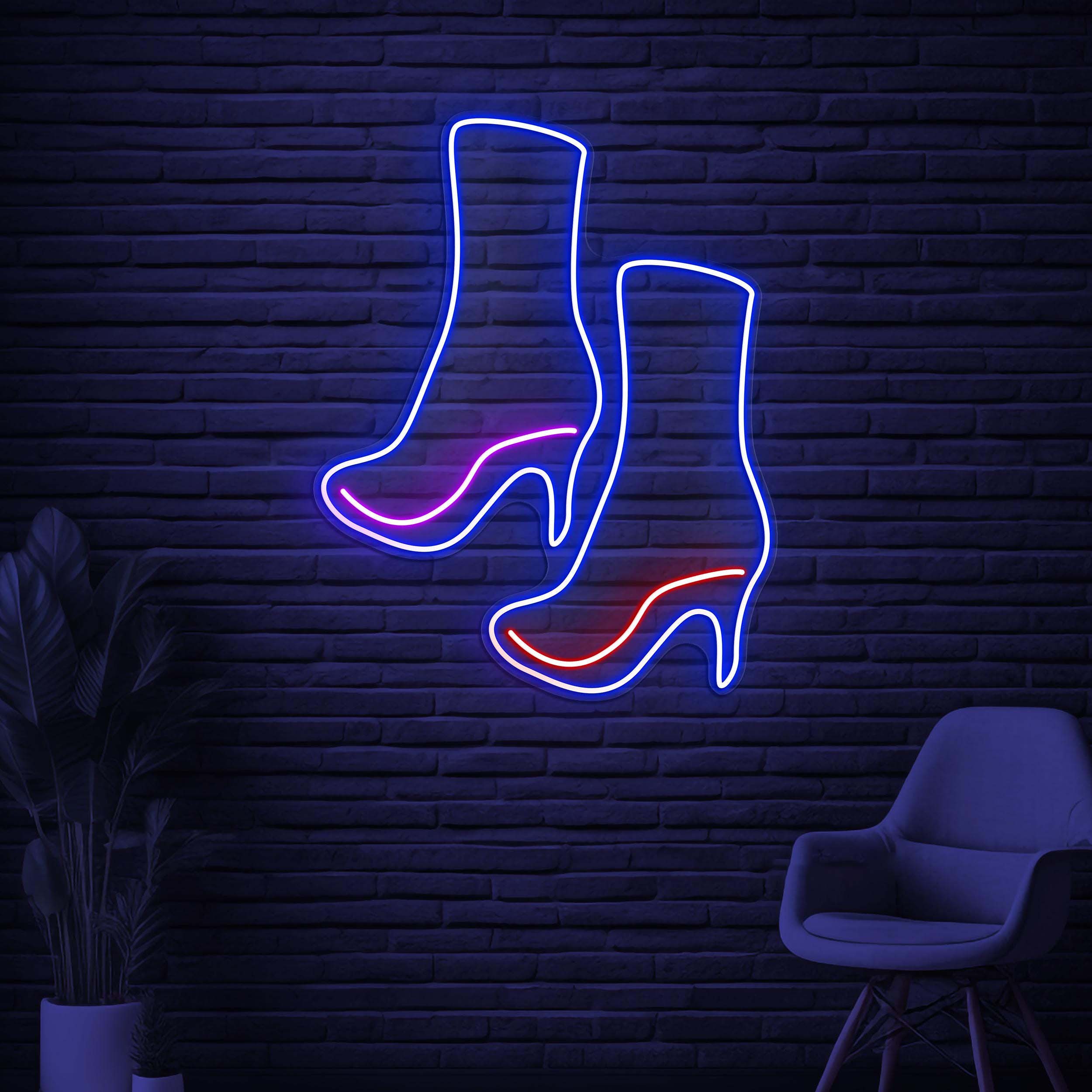 High Heels Neon Sign, High Heels LED Light, Shoes Wall Decor, Fashion Shoes Wall Art, Shoes Shop Led Sign, Girls Shoes Decor, Girls Room Art