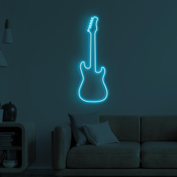 Guitar Neon Sign, Guitar Open LED Light, Music Room Wall Art, Guitar Shop Wall Decor, Electric Guitar Neon Light, DJ Concert Neon Wall Art