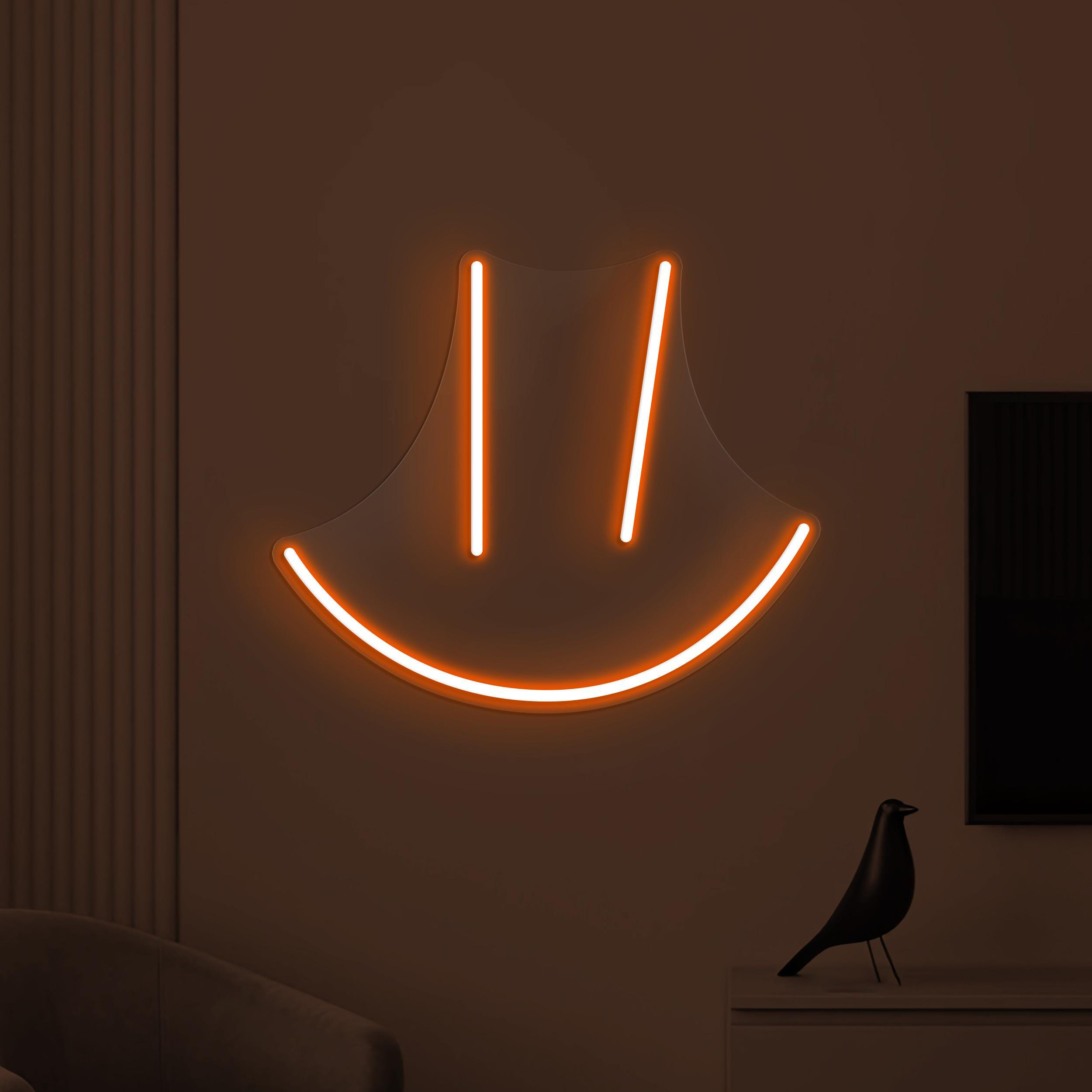 Minimal Smile Neon Sign, Minimal Smile LED Light, Smiley Face Wall Decor, Line Art Smile Wall Art, Happy Face Neon Light, Kids Room Decor
