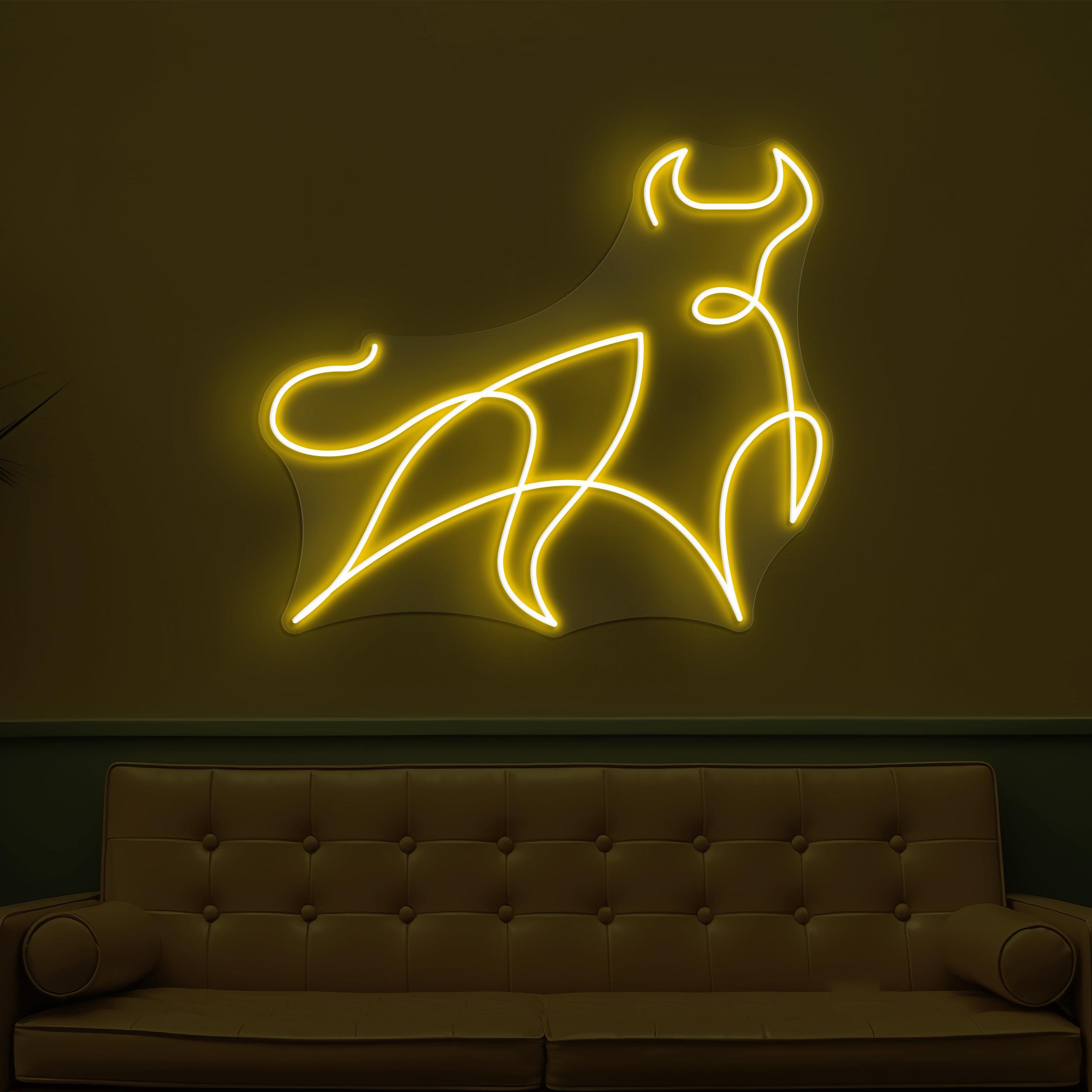 Buffalo Neon Sign, Buffalo LED Light, Pet Shop Wall Decor, Zoo Neon Light, Bull Wild Animal Sign, Angry Bull Wall Decor, Gift for Bull Lover