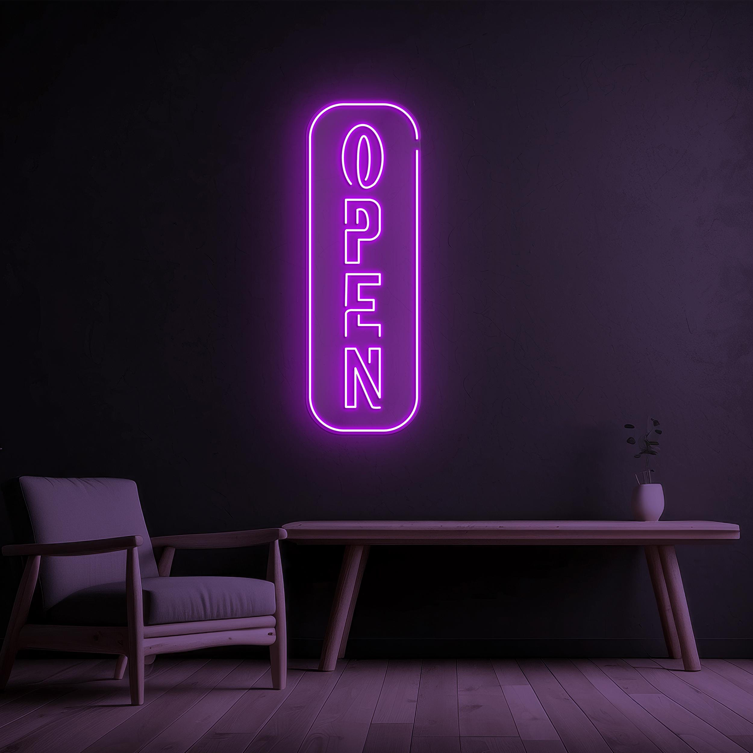 Open Neon Sign, Open LED Light, Open Wall Art, Welcoming Sign, Business Logo Art, Decor for Cafe, Store, Bar & Shop, Hanging Opening Sign