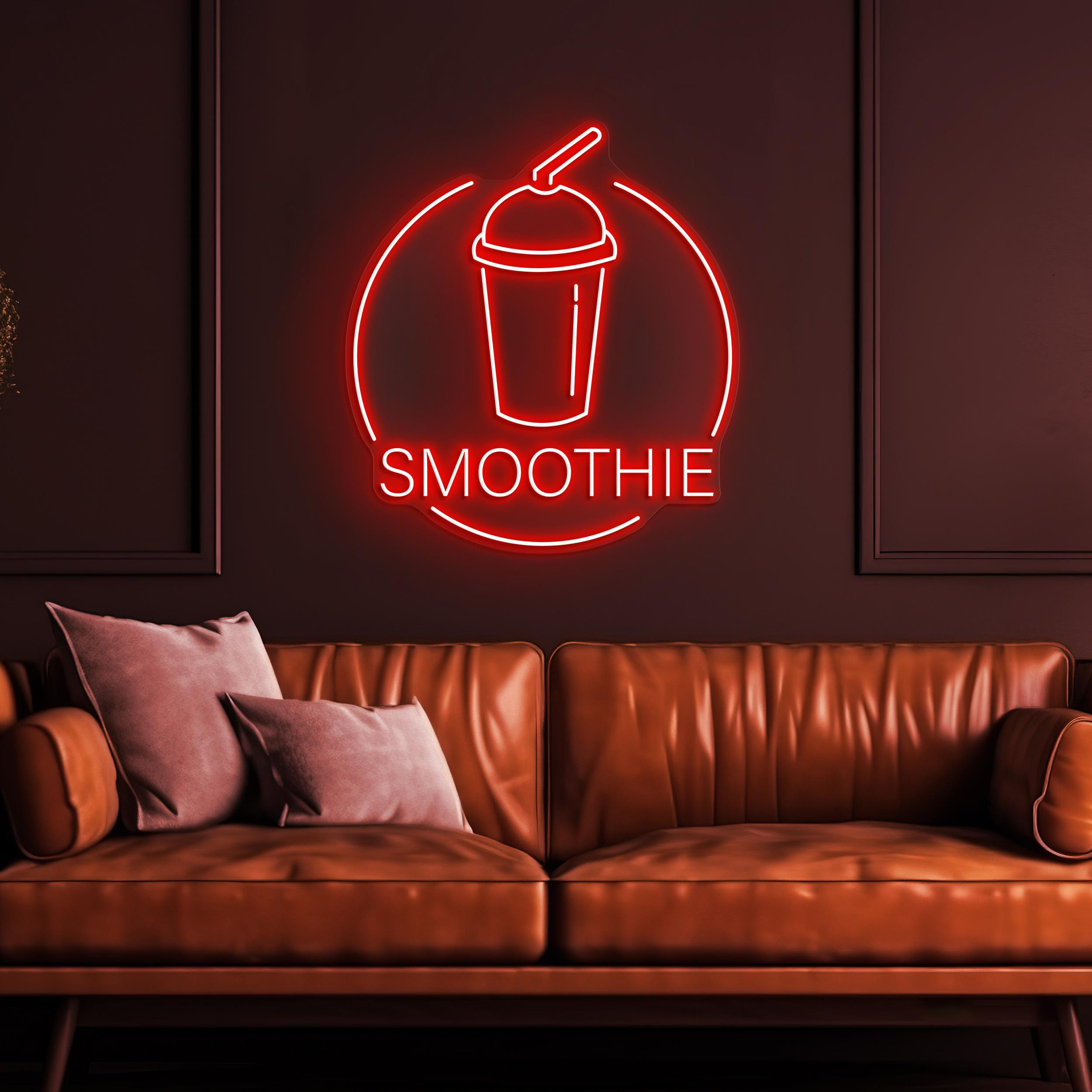 Smoothie Neon Sign, Smoothie LED Light, Drink Corner Wall Decor, Juice Shop Wall Art, Custom Neon Sign, Drunk Neon Art, Party Neon Wall Art