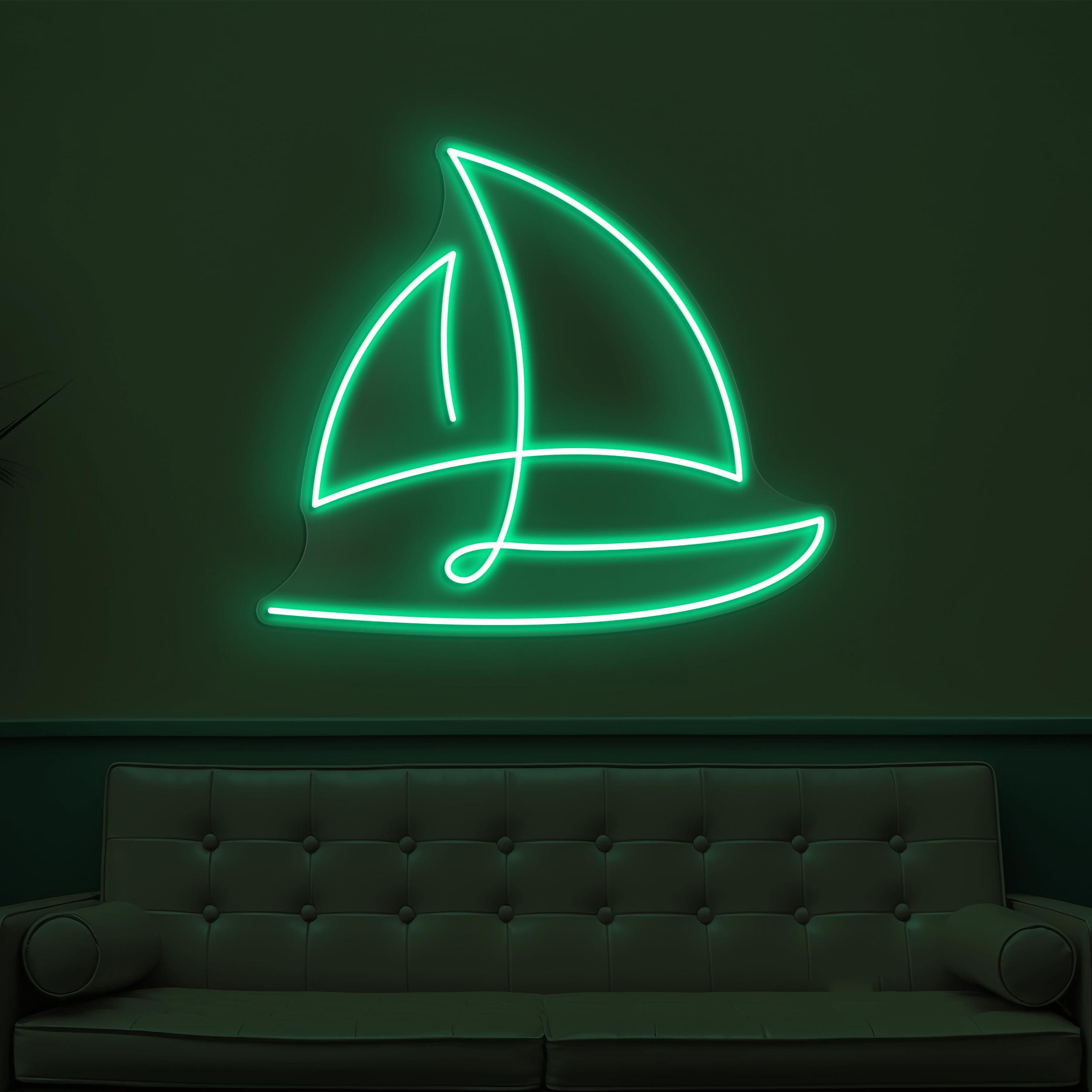 Sailboat Neon Sign, Sailboat LED Light, Sea Sailboat LED Neon Art, Kids Room Wall Decor, Ocean Neon Light, Beach Bar Led Sign, Ocean Lover
