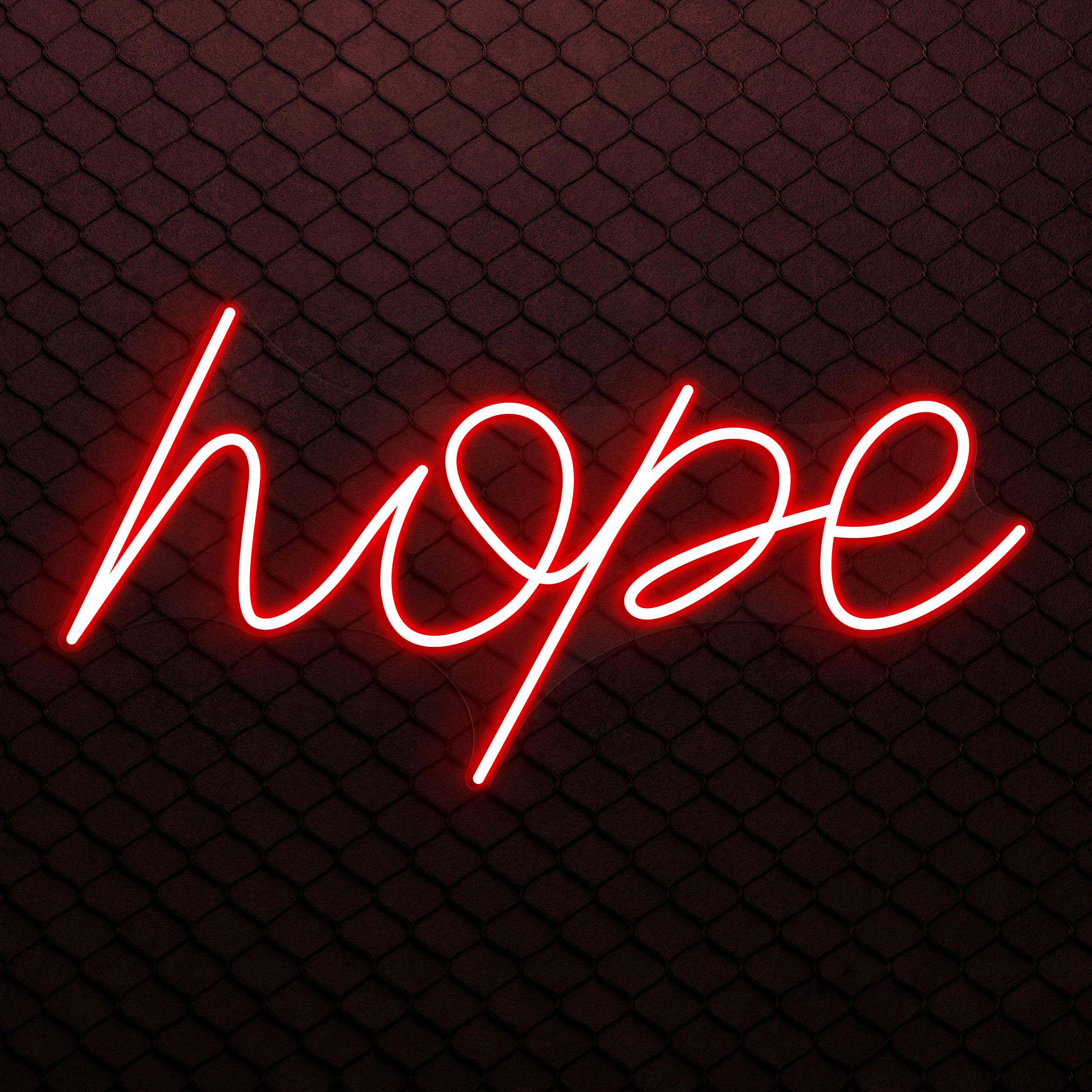 Hope Neon Sign, Hope LED Light, Positive Wall Decor, Positive Quote Neon Sign, Home Wall Decor, Motivational Neon Light, Bar and Cafe Decor