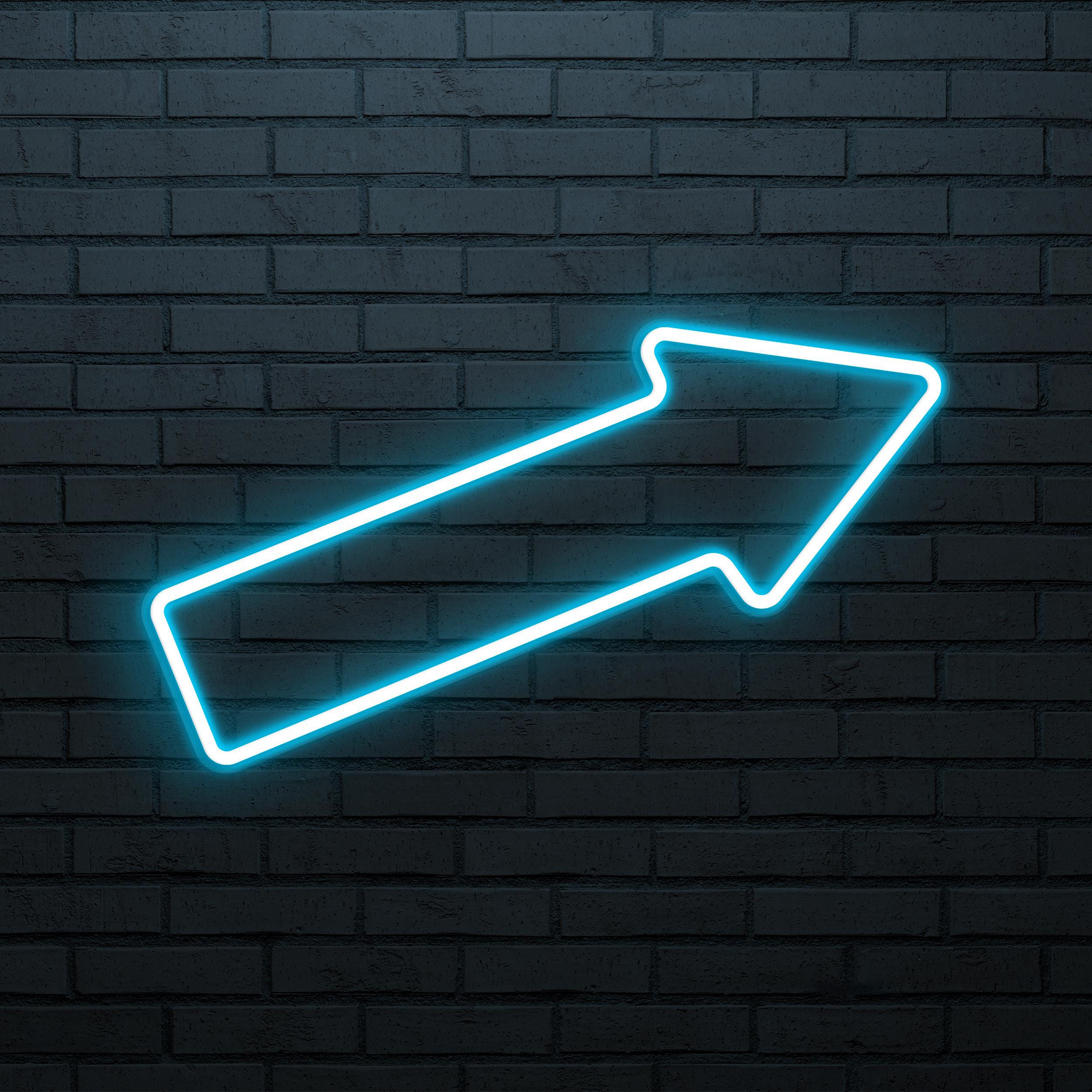 Arrow Neon Sign, Arrow LED Light, Directional Wall Decor, Airport Wall Art, Road Neon Light, Office Neon Decor, Up and Right Arrow Sign