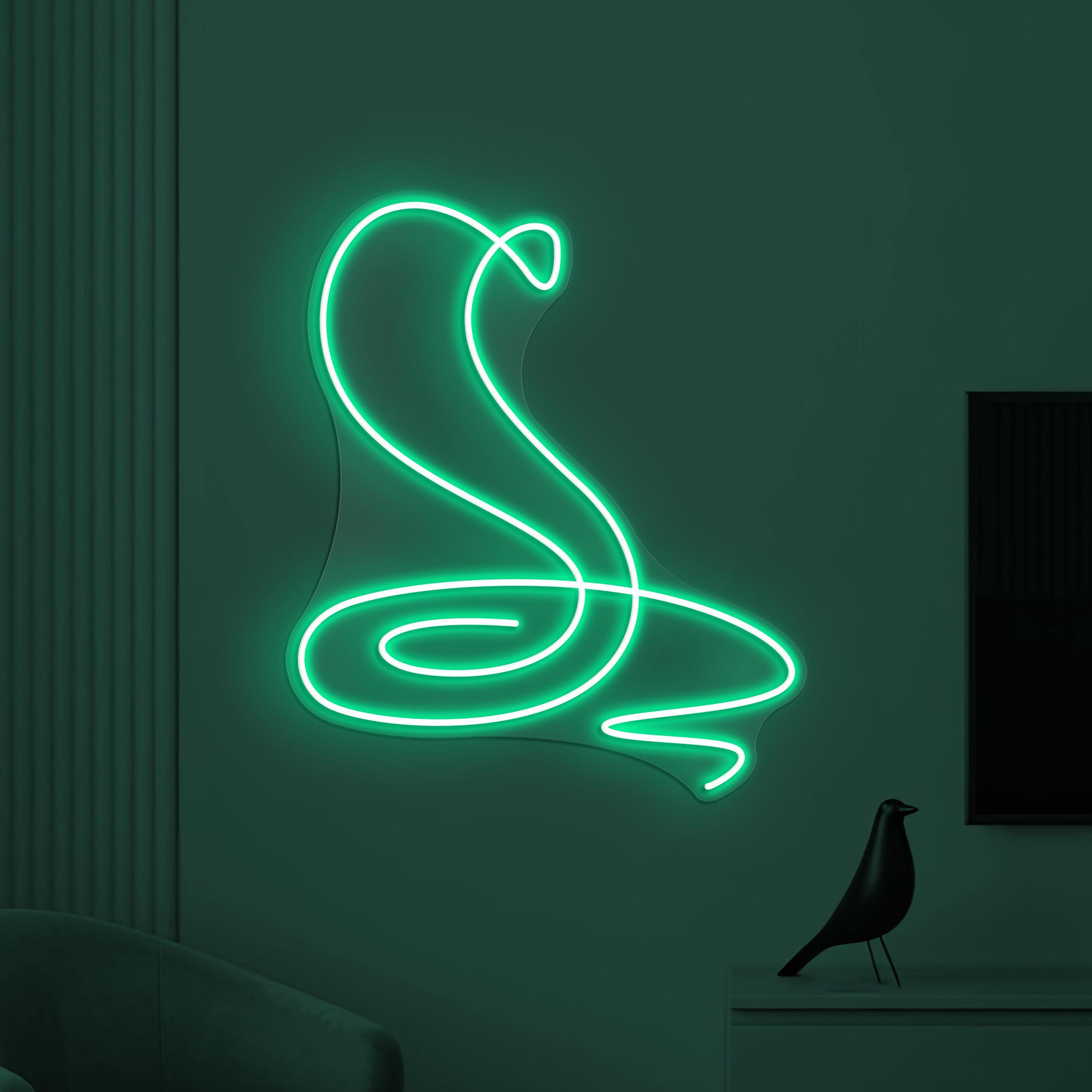 Snake Neon Sign, Snake LED Light, Cobra Snake LED Light, Animal Shop Wall Art, Home Wall Decor, Gift for Snake Lover, Reptile Neon Light