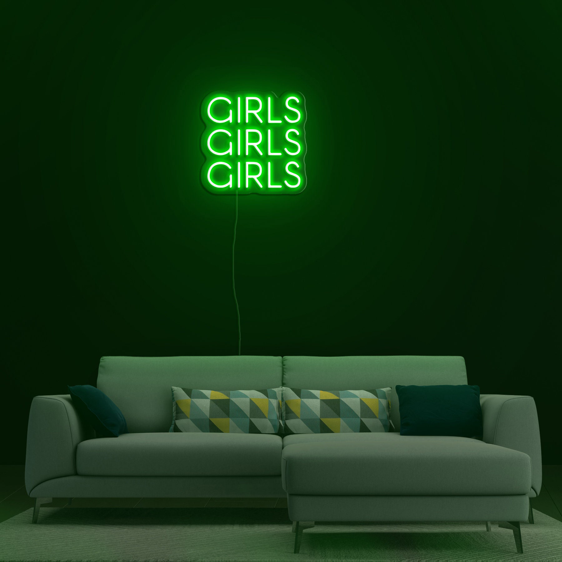 Girls, Girls, Girls Neon Sign, Bedroom Wall Decor, Neon Light Art Gift, LED Sign for Bedroom, Cute Neon Lamps,Neon Light,Kid's Birthday Gift