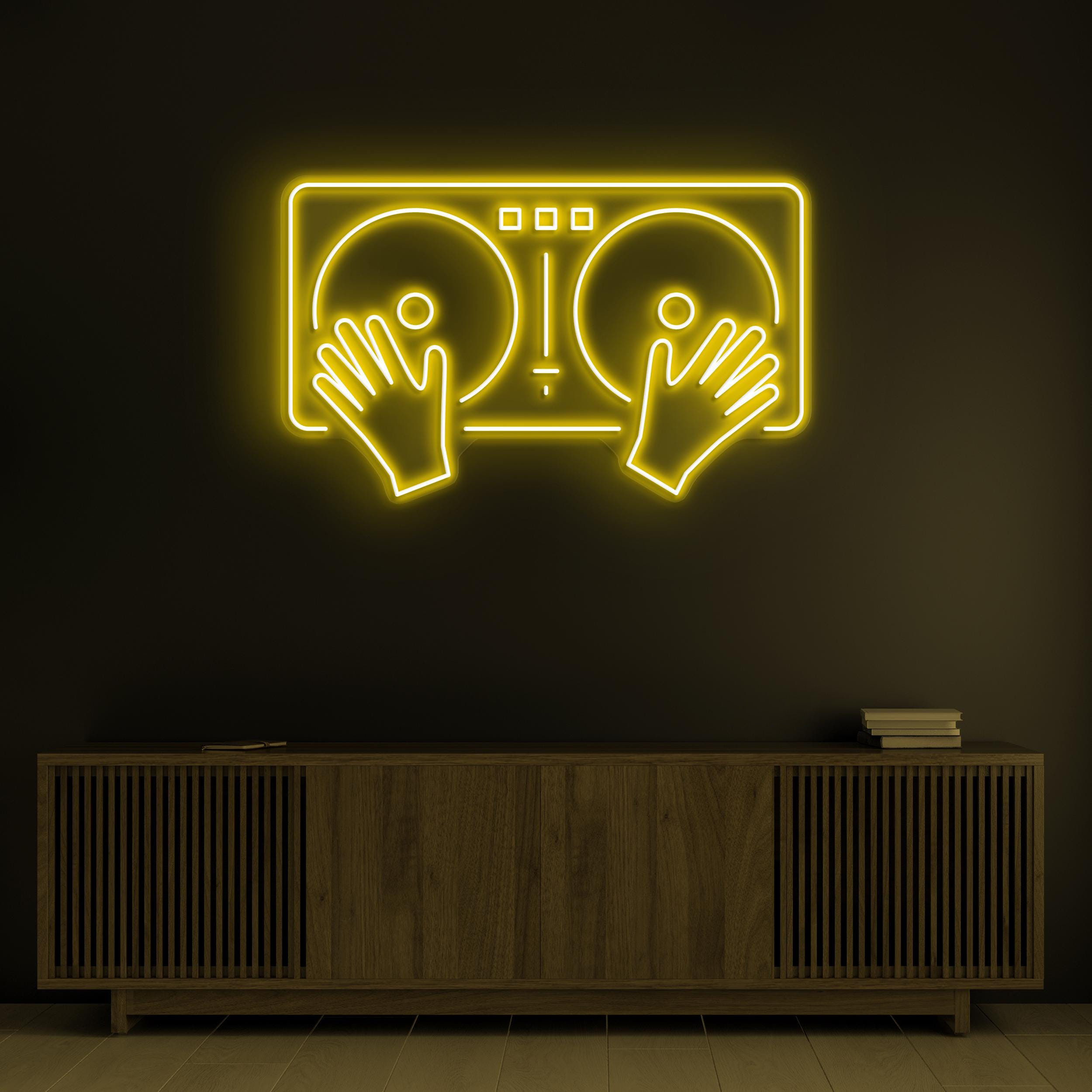 Dj System Neon Sign, Dj Record LED Light, DJ Wall Decor, Dj Room Decor, Party Wall Light, Music Room Neon Sign, Music Studio Art, Gift