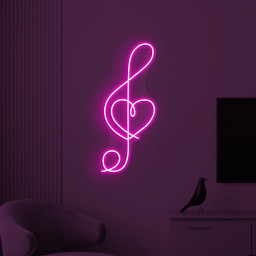 Music Note Neon Sign, Music Note LED Light, Heart Music Note Wall Decor, Music Studio Wall Art, Music Room Neon Light, Gift for Music Lover