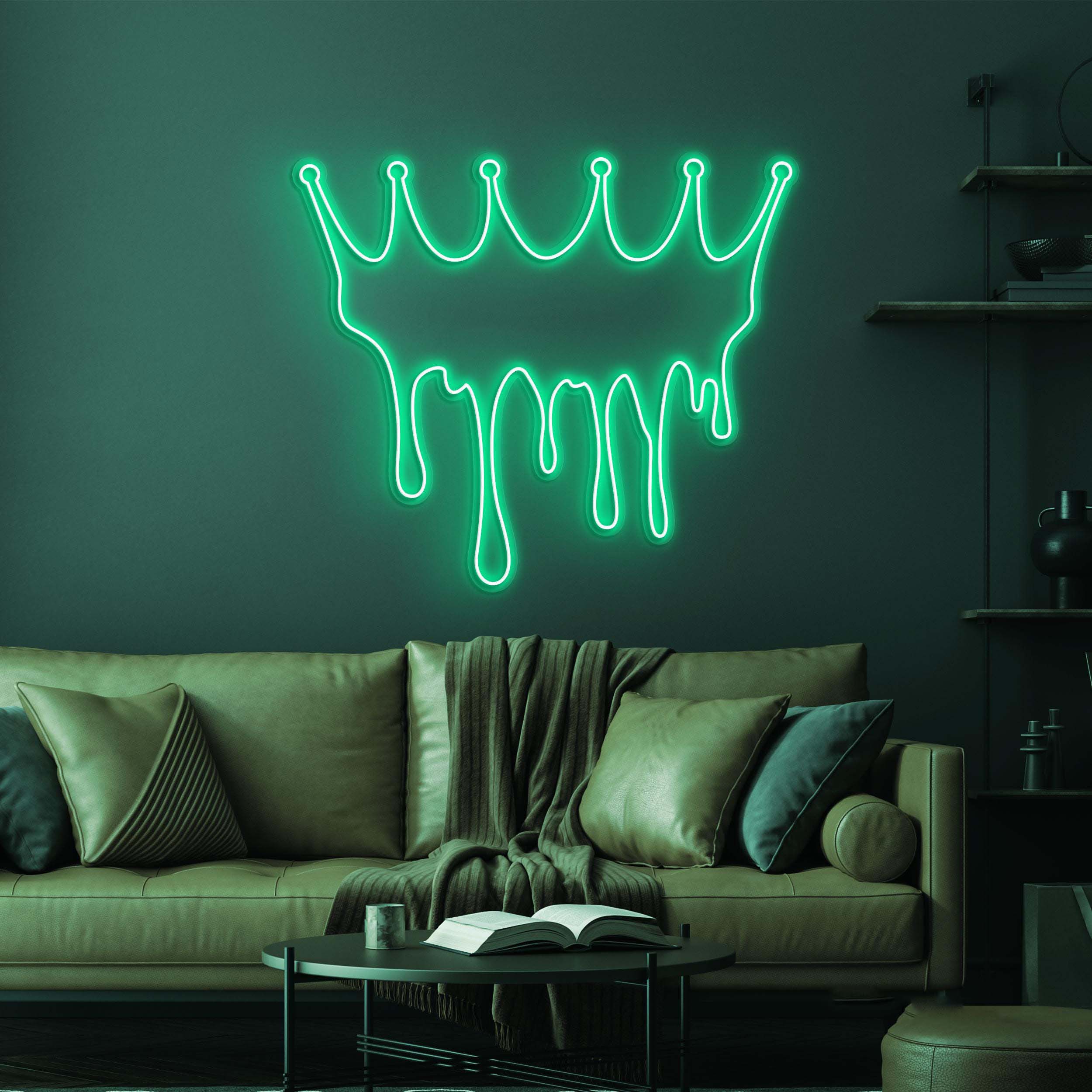Dripping Crown Neon Sign, Melting Crown LED Light, Queen Crown Wall Decor, King Crown Neon Sign, Princess Crown Wall Art, Royal Crown Decor