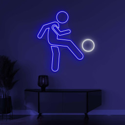 Football Player Neon Sign, Soccer Player LED Light, Football Kick Wall Decor, Sports Shop Wall Art, Game Room Neon Light, Custom Neon Sign