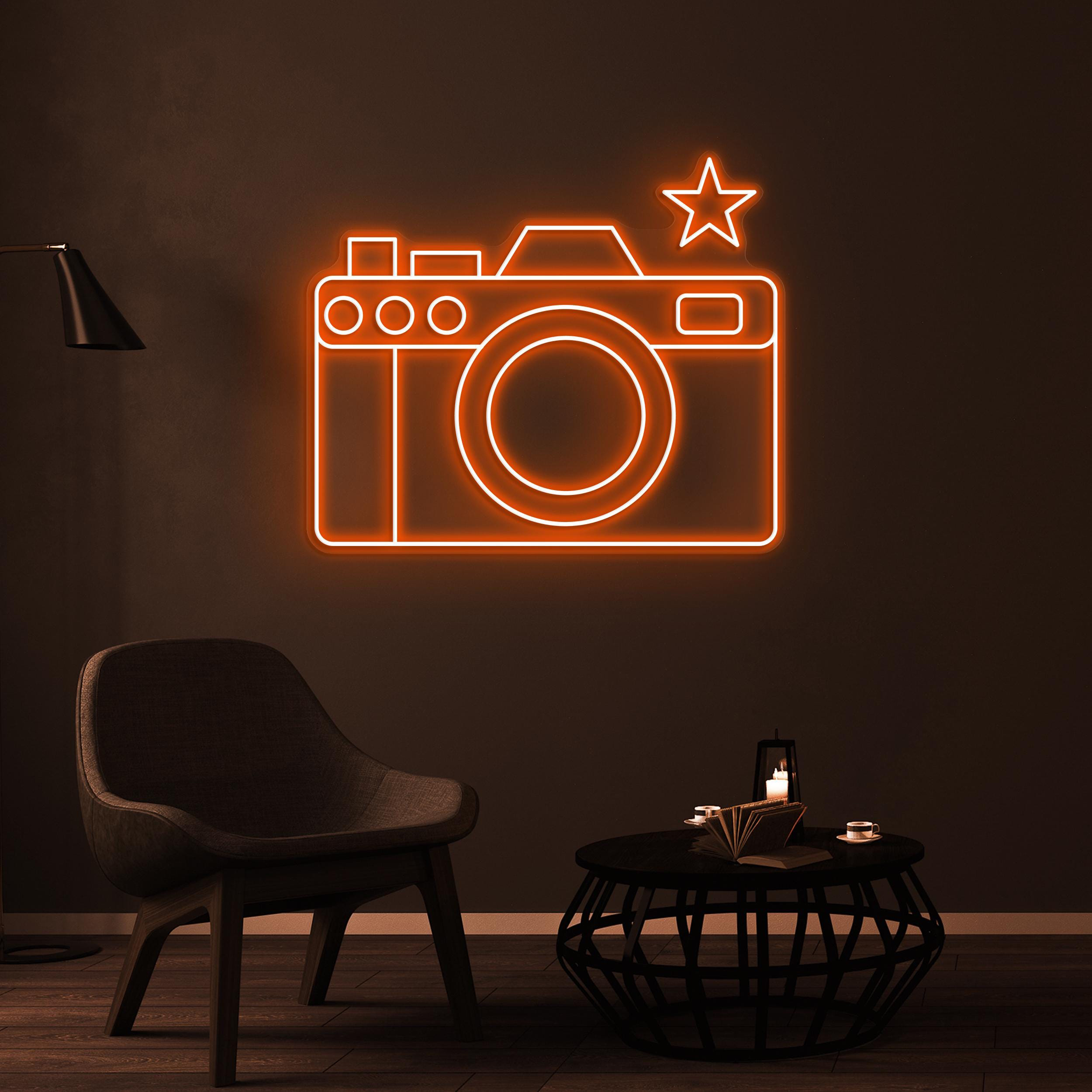 Camera Neon Sign, Camera LED Light, Photography Wall Decor, Photography Camera Neon Light, Personalized Gifts Art, Studio Room Wall Decor