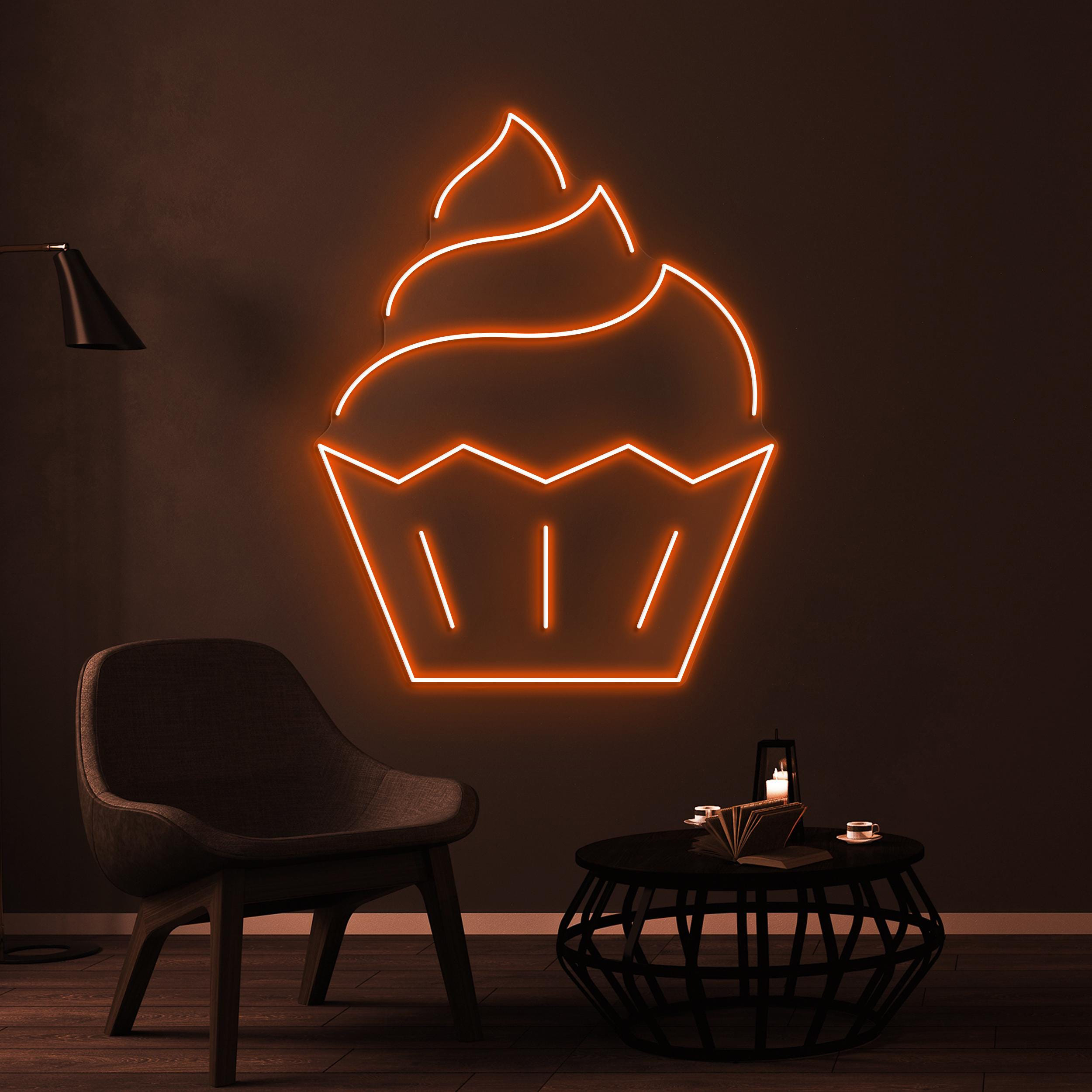 Cupcake Neon Sign, Cupcake LED Light, Sweet Treat Wall Decor, Cake Lover Wall Art, Bakery Neon Sign, Kitchen Neon Decor, Cake Shop Art, Gift