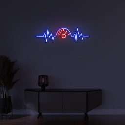Speedometer Neon Sign, Speedometer LED Light, Speedometer Heartbeat Wall Decor, Workshop Wall Art, Home Neon Light, Heartbeat Neon Sign