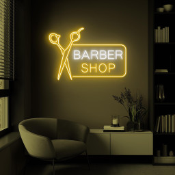 Barber Shop Neon Sign, Barber Shop LED Light, Scissors Neon Sign, Barber Shop Wall Art, Hairdressing Wall Art, Haircut Decor, Salon Wall Art