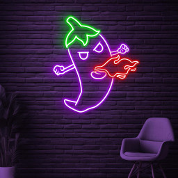 Spicy Chili Neon Sign, Spicy Chili LED Sign, Flaming Chili Wall Decor, Fire Spicy Chili Sign, Spicy Food Store Art, Mexican Pepper Light