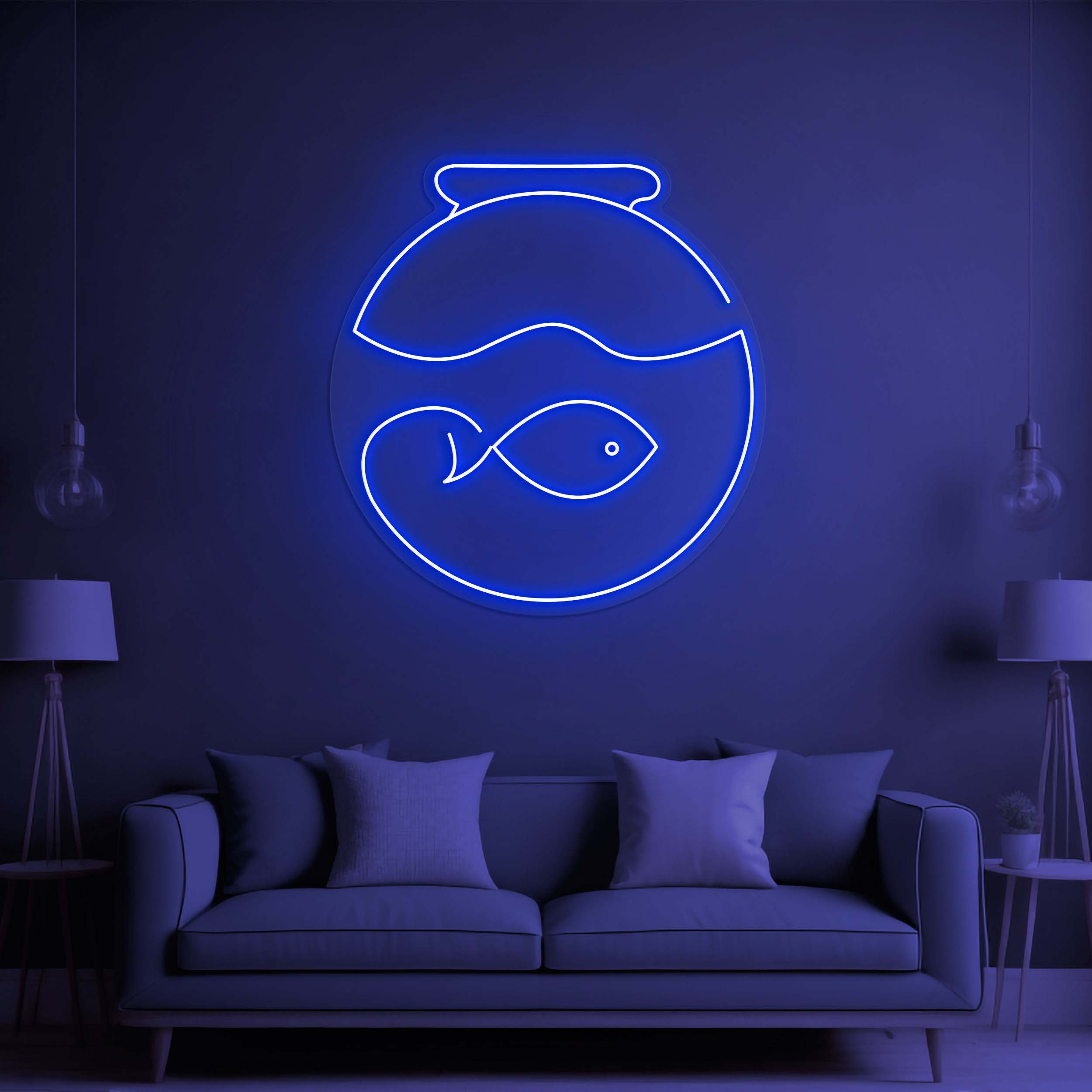 Fish Tank LED Neon Sign, Fish Neon Light for Home Decor, Perfect for Kids' Room, Office, Fish Rooms, Birthday Gift Neon Sign for Fish Lovers