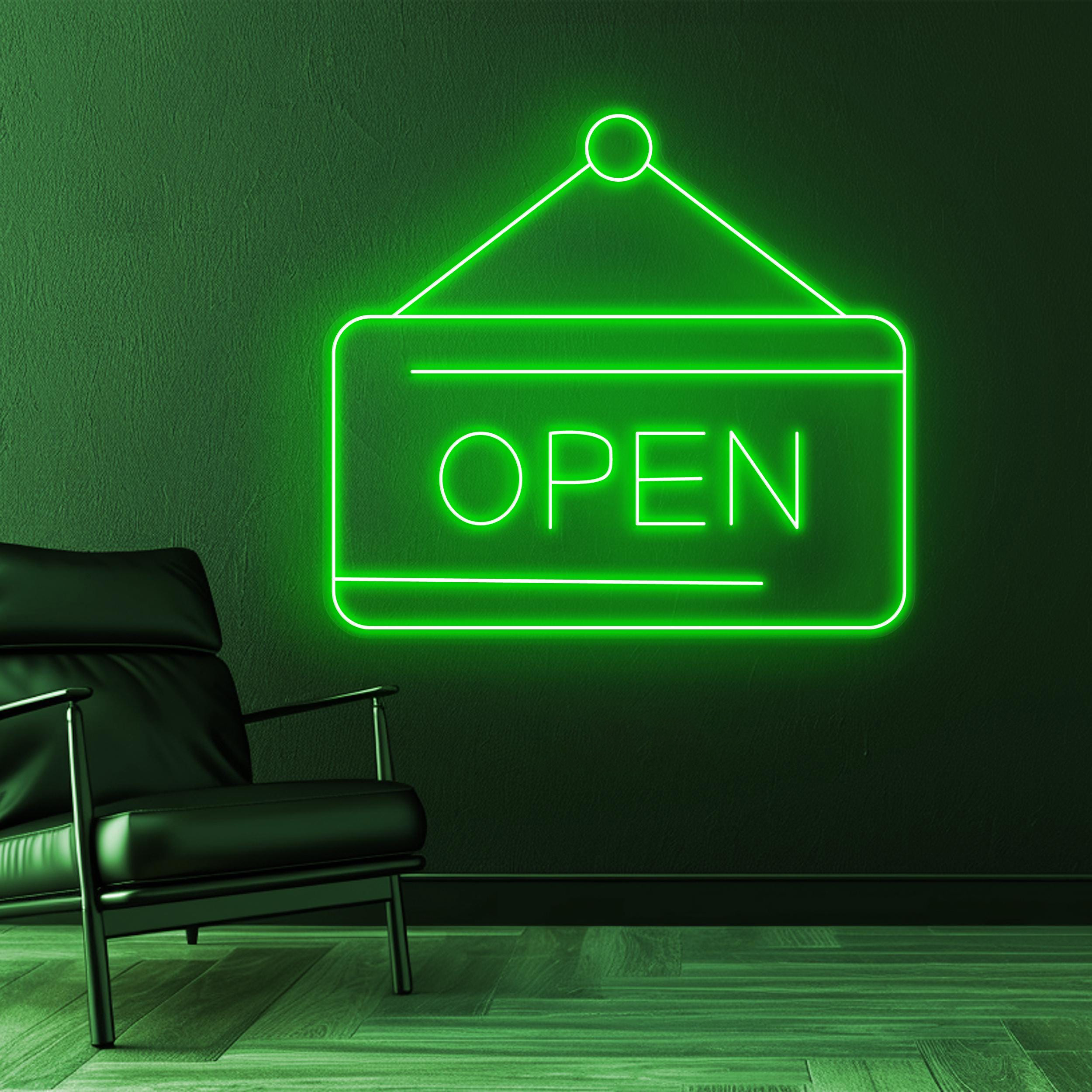 Open Neon Sign, Open Neon LED Light, Hanging Open Sign, Opening Sign, Door Sign Wall Decor, Custom Open Sign, Decor for Cafe, Bar and Shops