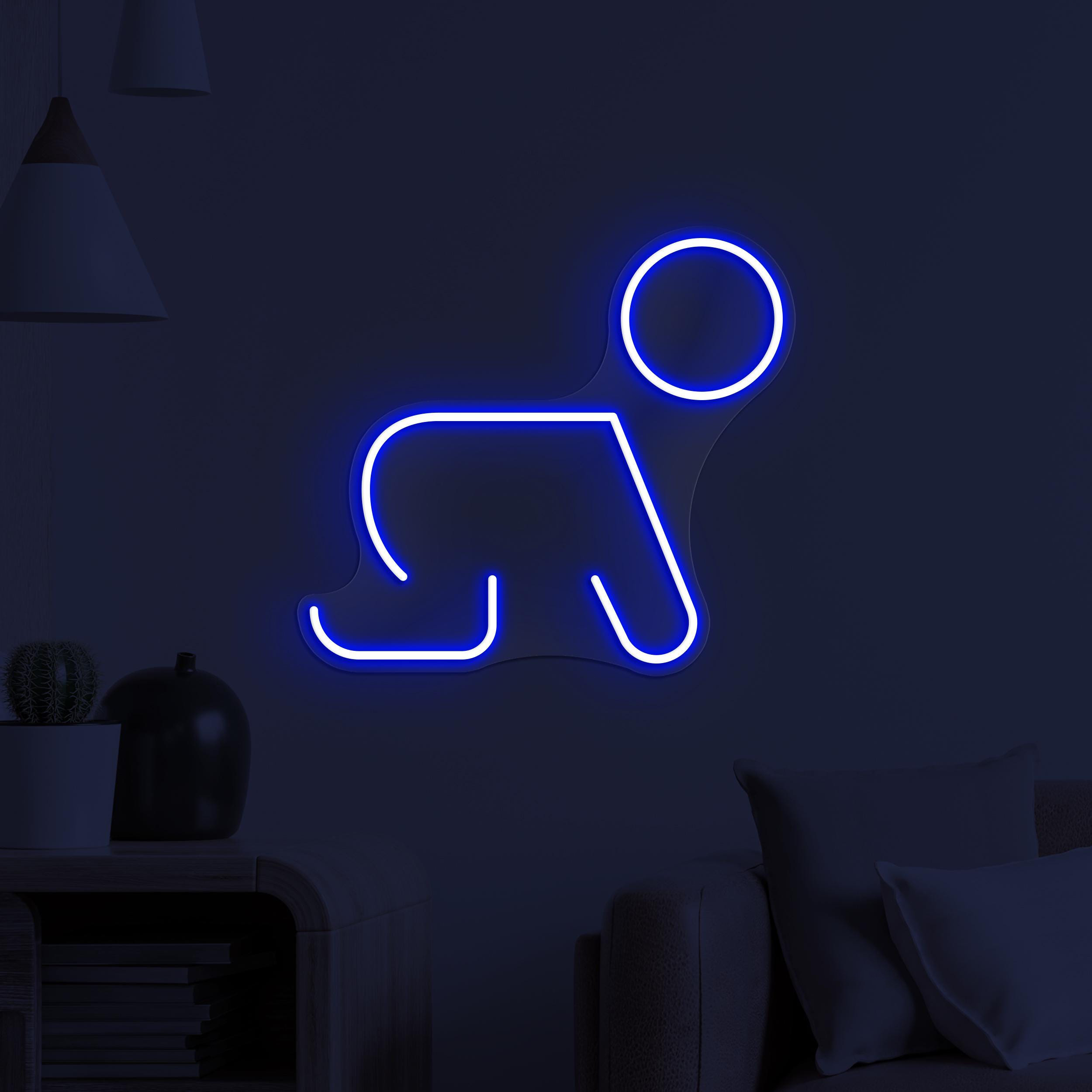 Crawling Baby Neon Sign, Crawling Baby LED Light, Nursery Room Wall Art, Baby Neon Sign, Custom Neon Sign, Home Wall Decor, Baby Room decor