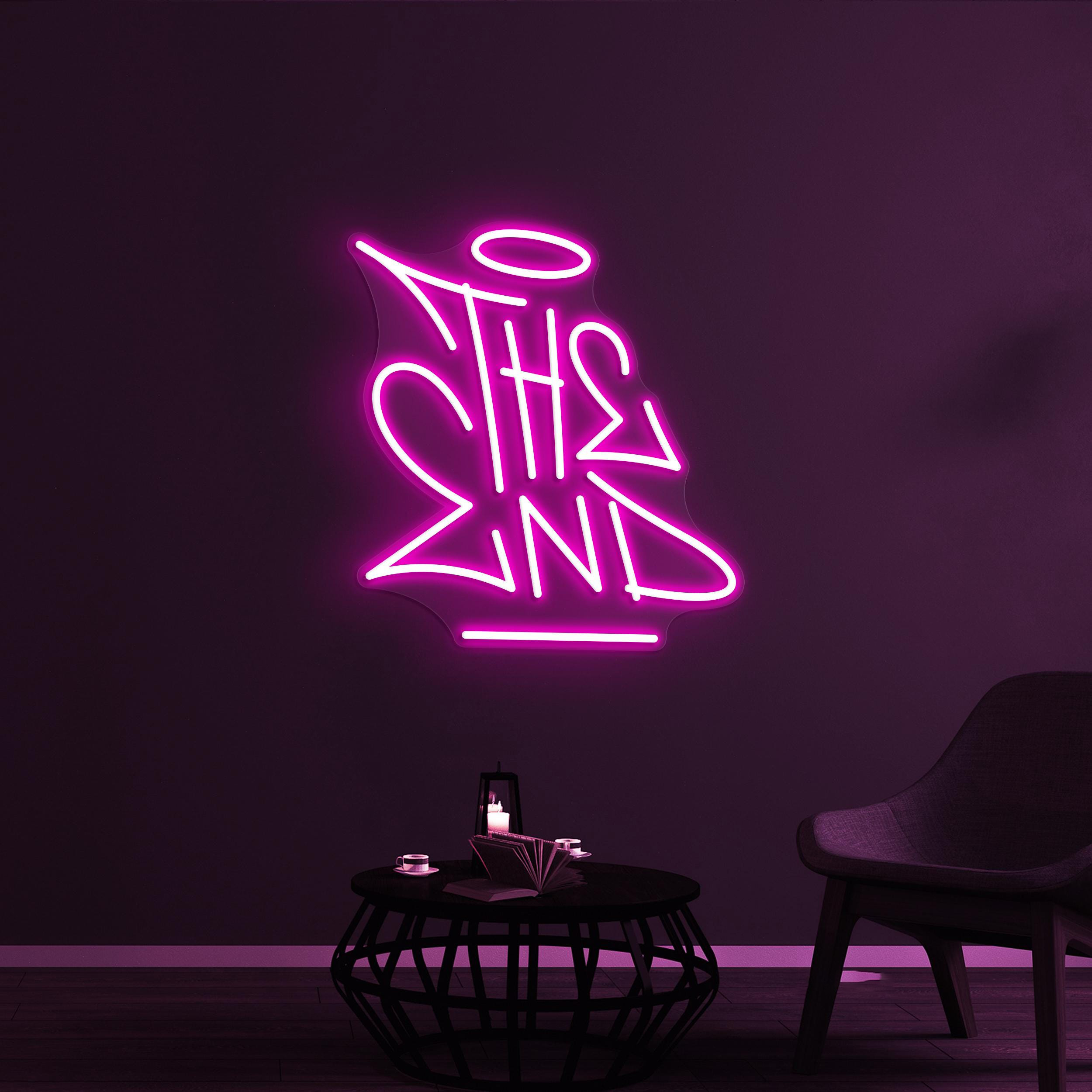 The End Neon Sign, The End LED Light, Cinema Wall Decor, Home Wall Art, Personalized Neon Sign, Game Room Wall Light, Theater Room Light