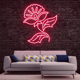 Flower Neon Sign, Flower Neon Light, Flower Wall décor Sign, Light for Home Décor, Wedding, or Party Bedroom, and Events, Floral Light Art