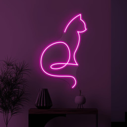 Cat Neon Sign, Cat LED Light, Cute Kitty Wall Decor, Nursery Room Wall Art, Cat Neon Sign for Home, Bar & Cafe Decor, Pet Shop Neon Light