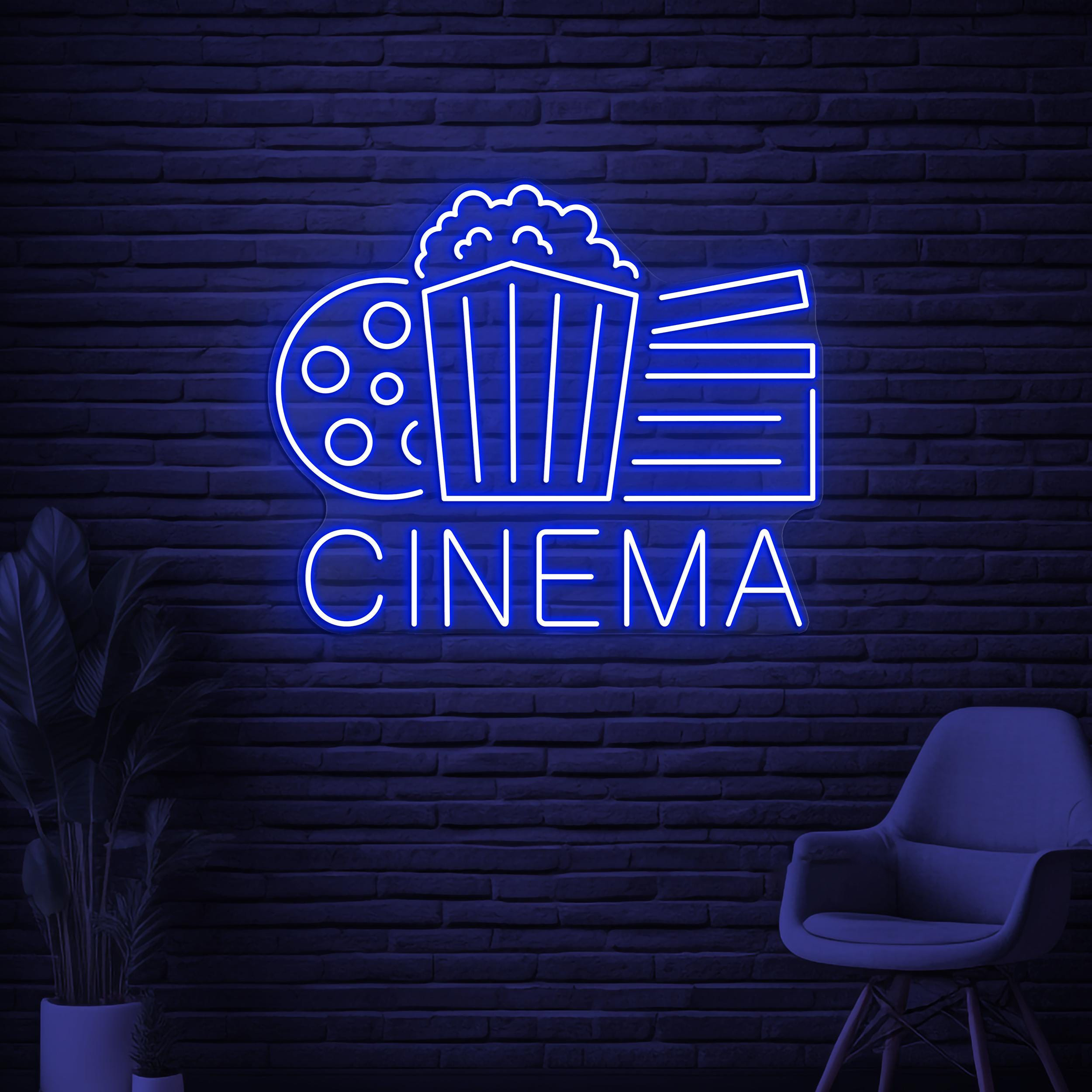 Cinema Neon Sign, Cinema LED Light, Cinema Room Wall Decor, Movie Theater Neon Art, Cinema Popcorn Sign, Movie Lover Gift, Cinema Home Decor