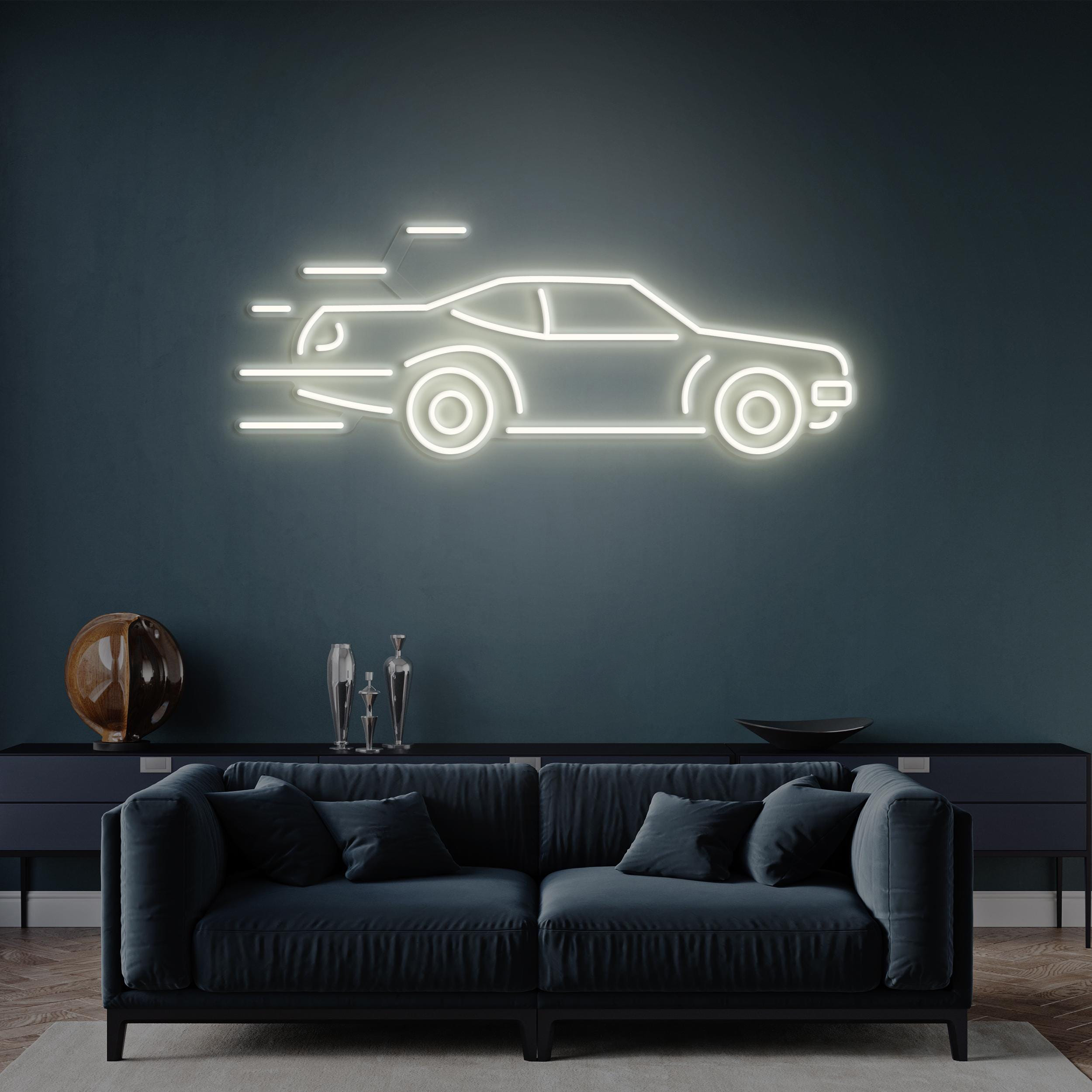 Sports Car Neon Sign, Sports Car LED Light, Racing Car LED Neon Art, Auto Shop Neon Sign, Car LED Sign, Game Room & Garage Decor, Home Decor