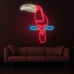 Toucan Neon Sign, LED Toucan Bird Light for Tropical Vibes, Home Decor, Parties, Gifts for Nature Lovers, Kids Room Decor, Toucan LED Sign