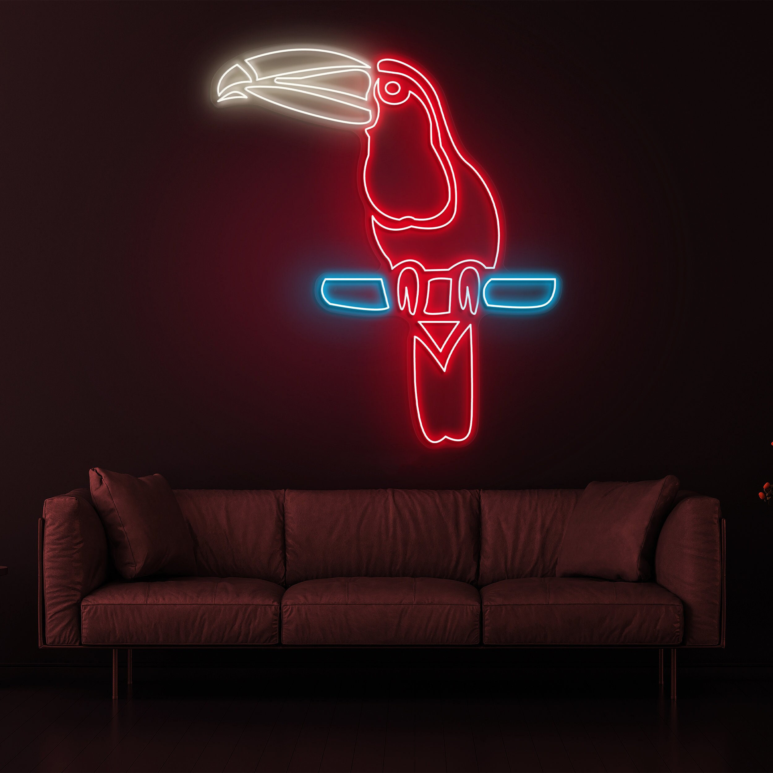 Toucan Neon Sign, LED Toucan Bird Light for Tropical Vibes, Home Decor, Parties, Gifts for Nature Lovers, Kids Room Decor, Toucan LED Sign