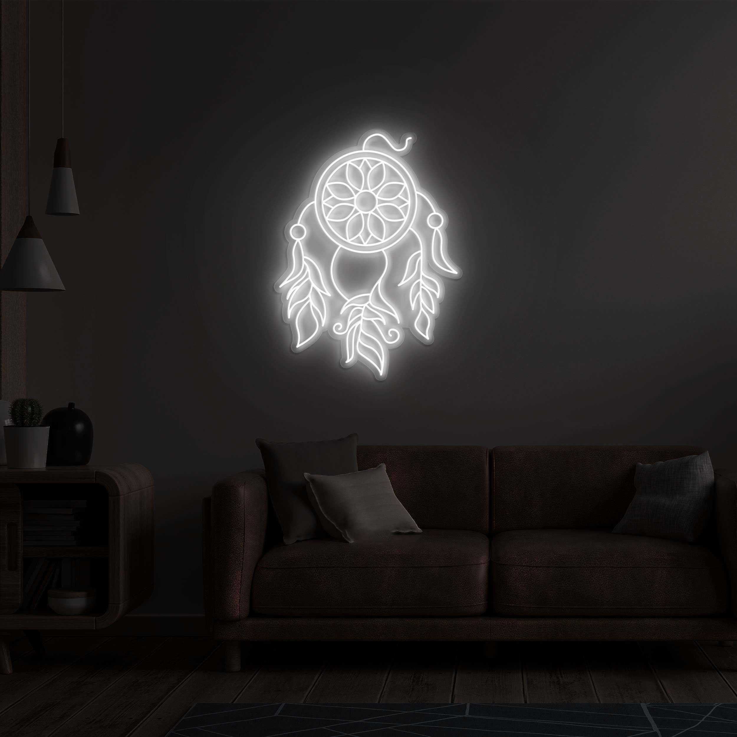 Dream LED Neon Sign, Dream Catchers Neon Light, Custom Neon Sign, Gift for Bedroom Wall or Home, Neon Light Art, Event and Wedding Decor