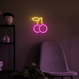 Cherries Neon Sign, LED Wall Decor, Cherries Lights for Kids Room, Restaurant, Bar, Cherries Neon Lights for Game Room, Party, Fruit Decor