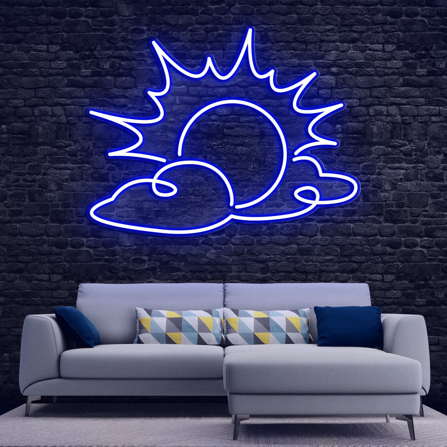 Sun and Cloud Neon Sign, LED Sun Neon Sign, Cloud Neon Light for Wall Decor, Bedroom or Nursery, Sun and Cloud Neon Art, Led Room Wall Decor