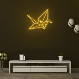 Origami Swan Neon Sign, Swan Wall Art, LED Decor, Origami Bird Light, Custom Neon Sign, Room decor, Unique Home Decor Paper Crane Neon Light