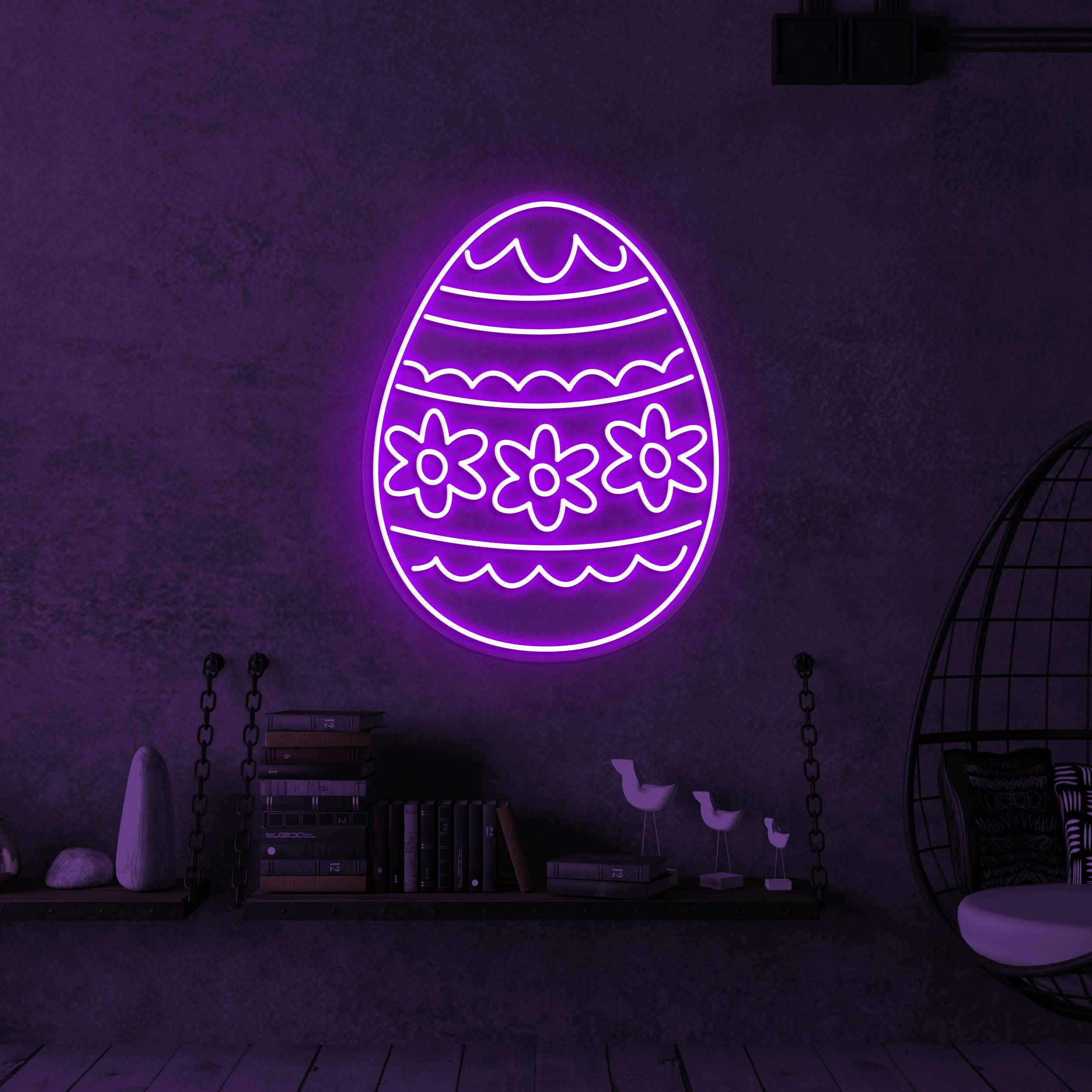Easter Egg Neon Sign, Easter Egg LED Light, Kids Room Wall Decor, Gifts for Baby Neon Sign, Personalized Egg Sign, Colorful Egg Wall Art