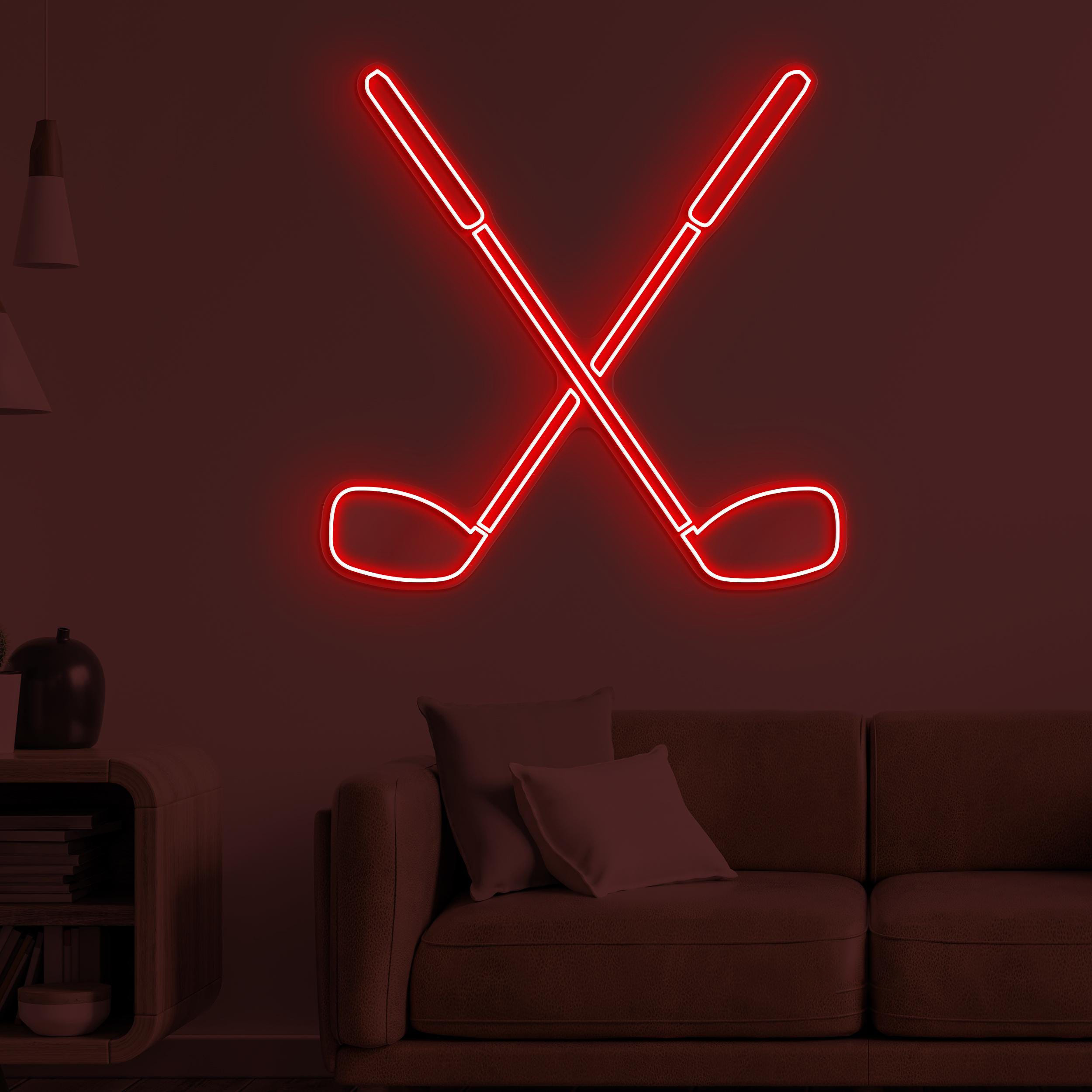 Golf Neon Sign, Golf LED Light, Golf Stick Wall Decor, Golf Club Wall Art, Game Room Neon Light, Sports Shop Neon Decor, Home Led Light