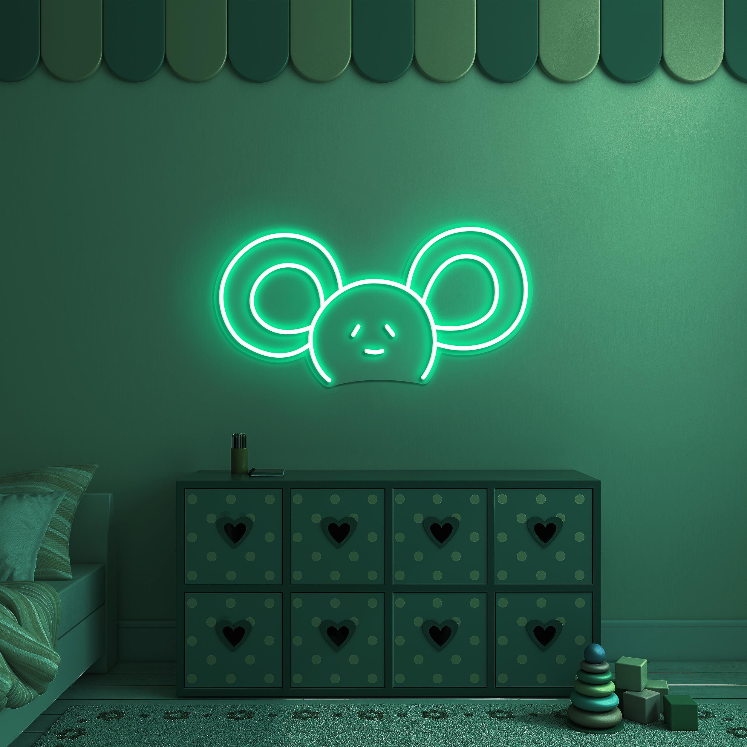 Mouse Neon Sign, Mouse LED Light, Cute Rat Home Wall Sign, Custom Neon Sign, Cute Wall Art, Kids Room Decor, Animal Shop Wall Decor, Gift