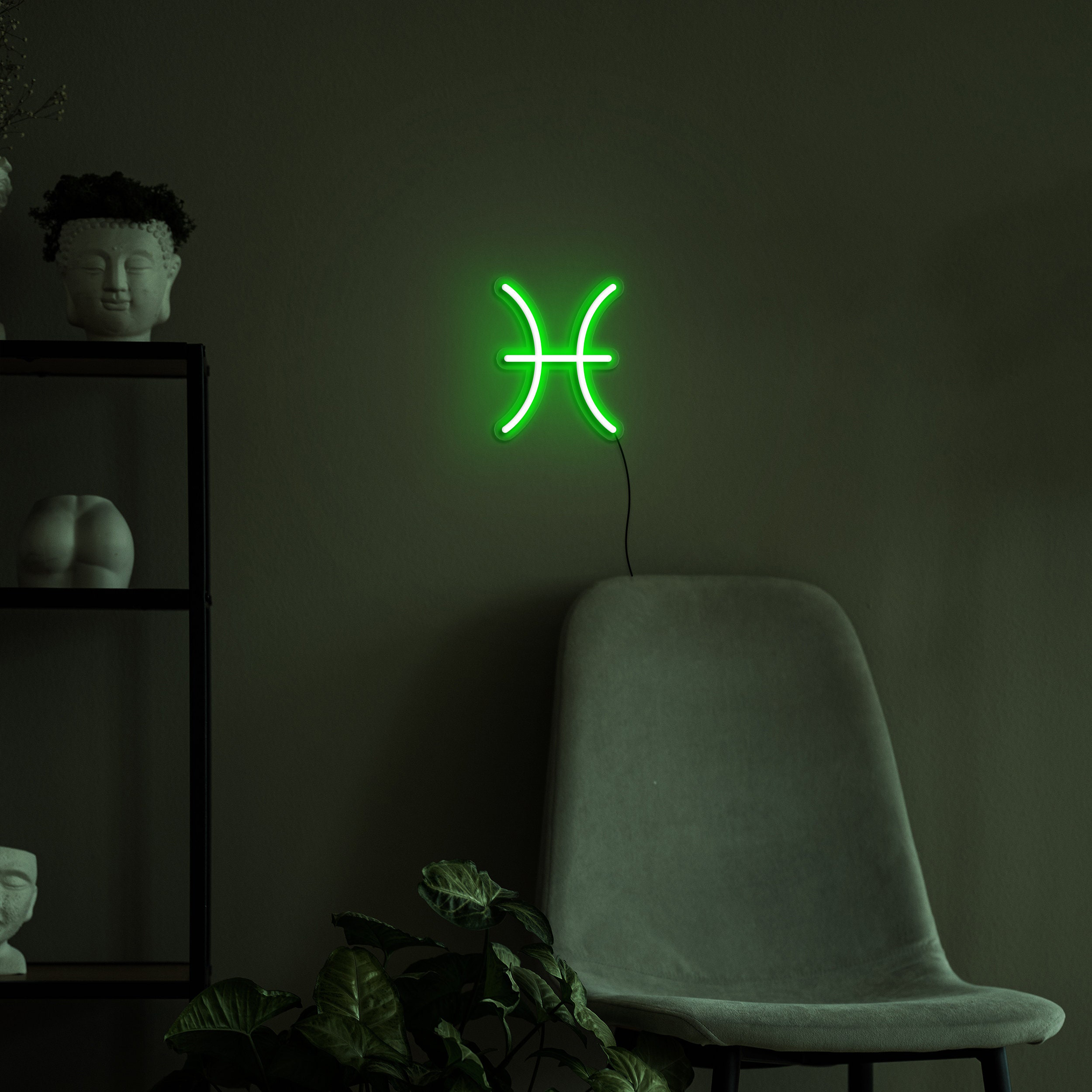Pisces Neon Sign, Zodiac Horoscope Wall Decor, Astrology Birthday Gift, LED Neon Light, Home Decor, Spiritual Zodiac Sign, USB Powered Sign