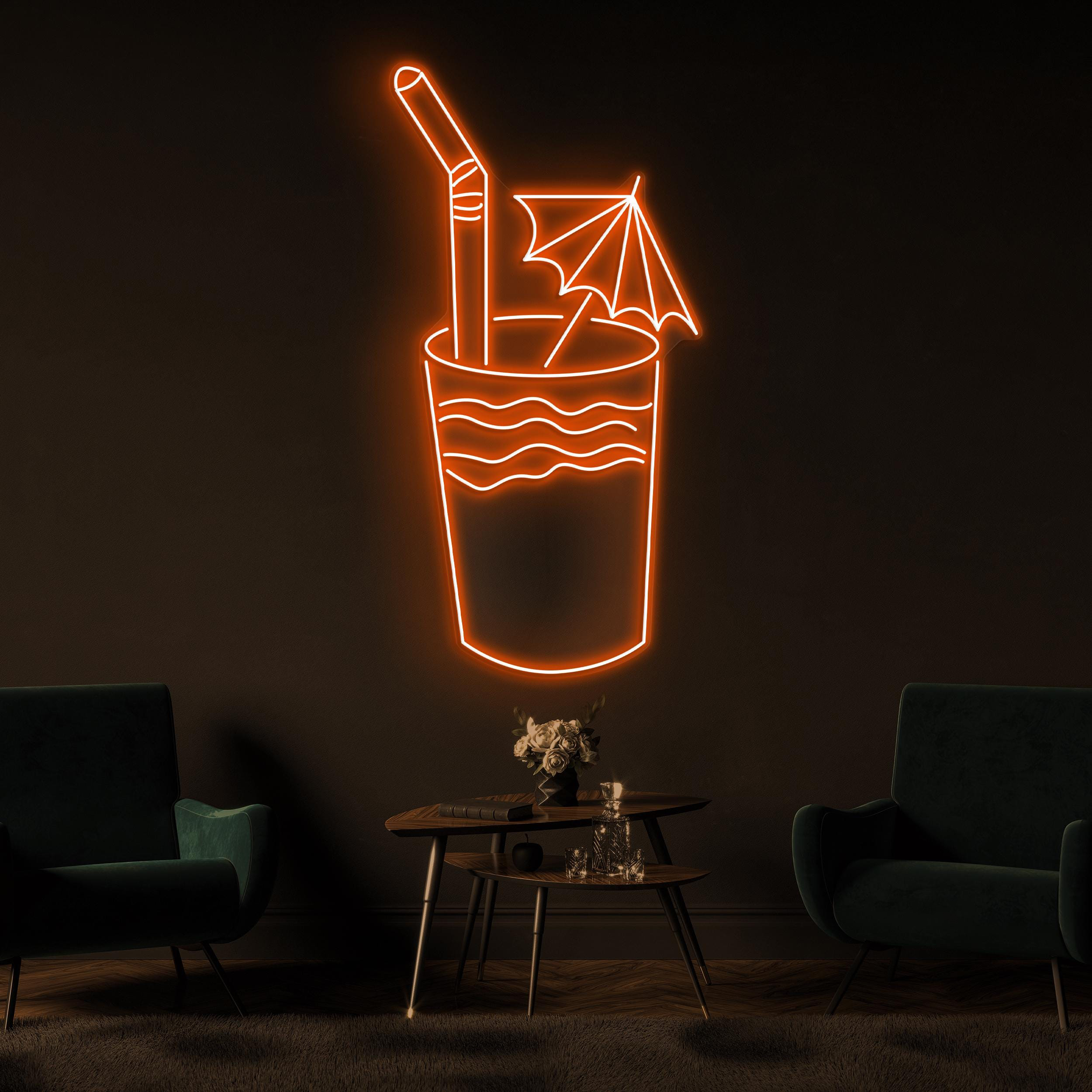 Cocktail Neon Sign, Cocktail LED Light, Party Wall Decor, Drink Corner Wall Art, Bar and Cafe Neon Light, Beach Neon Sign, Summer Neon Decor