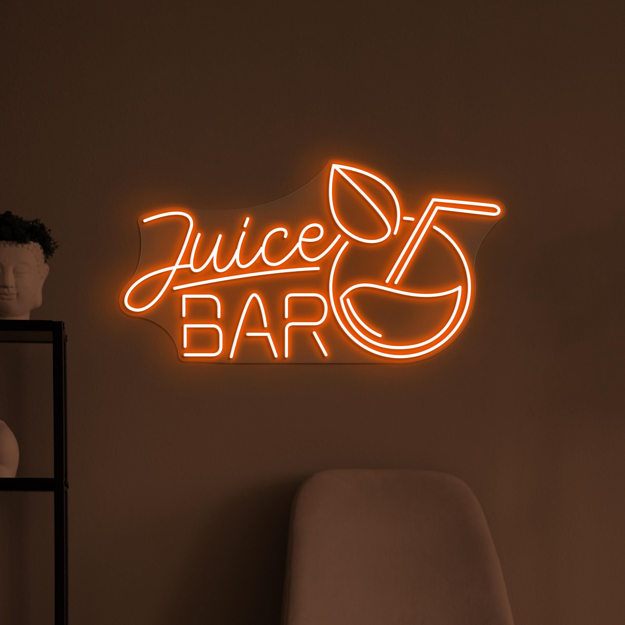 Juice Bar Neon Sign, Juice Bar LED Light, Bar Wall Decor, Juice Shop Wall Art, Drink Corner Neon Sign, Cafe Neon Light, Drunk Neon Art, Gift