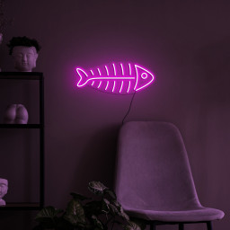 Fish Bone Neon Sign, LED Fish Skeleton Light, USB Wall Decor for Bedroom, Gift for Fisherman, Fish Neon Light, Wedding, Bar,Party Decoration