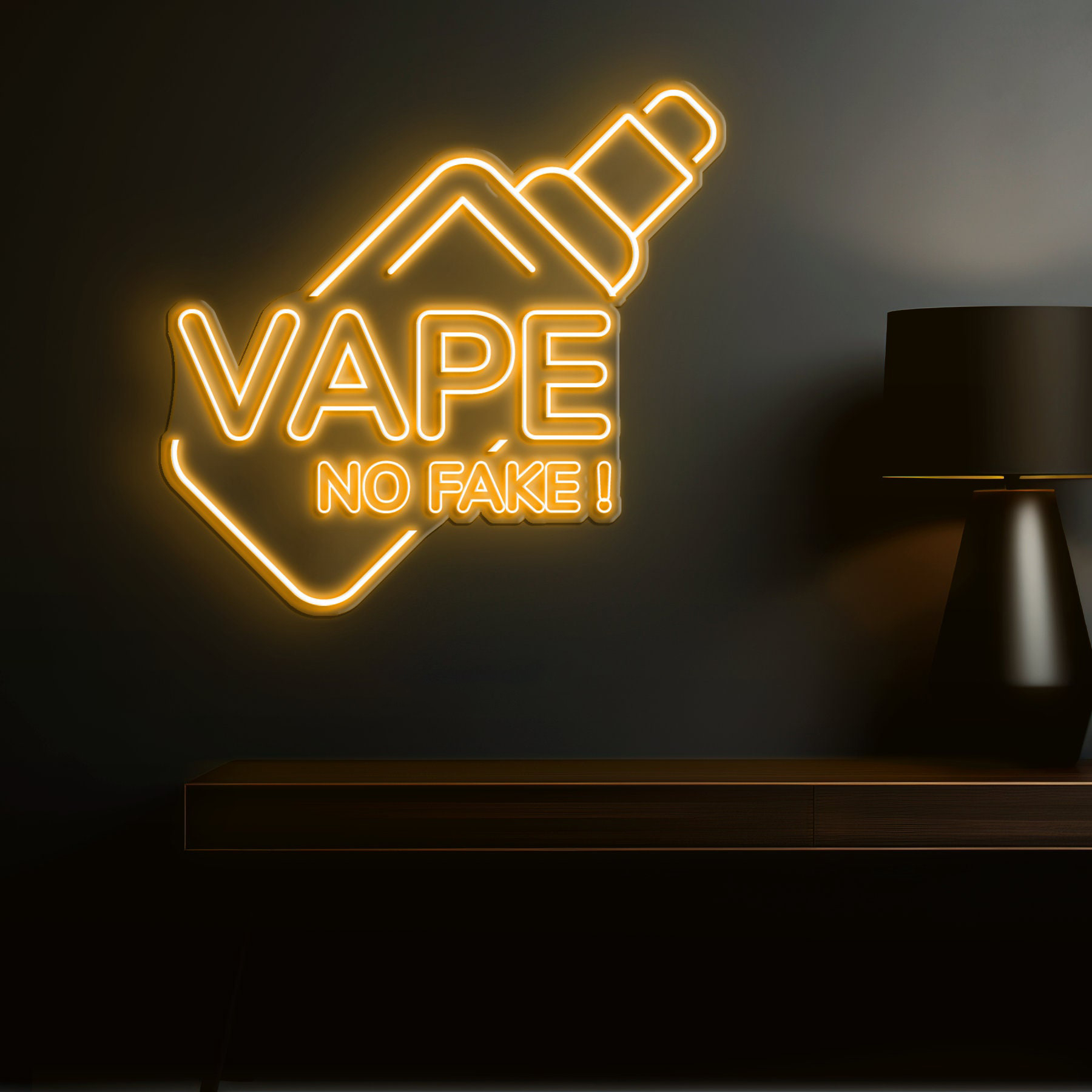 Vape No Fake Neon Light, Vape Shop Decor Sign, Home Bar Club Wall Art, Vape Neon Art, Smoke Neon Light for Vaping Shops Vapor Lounges, Gift