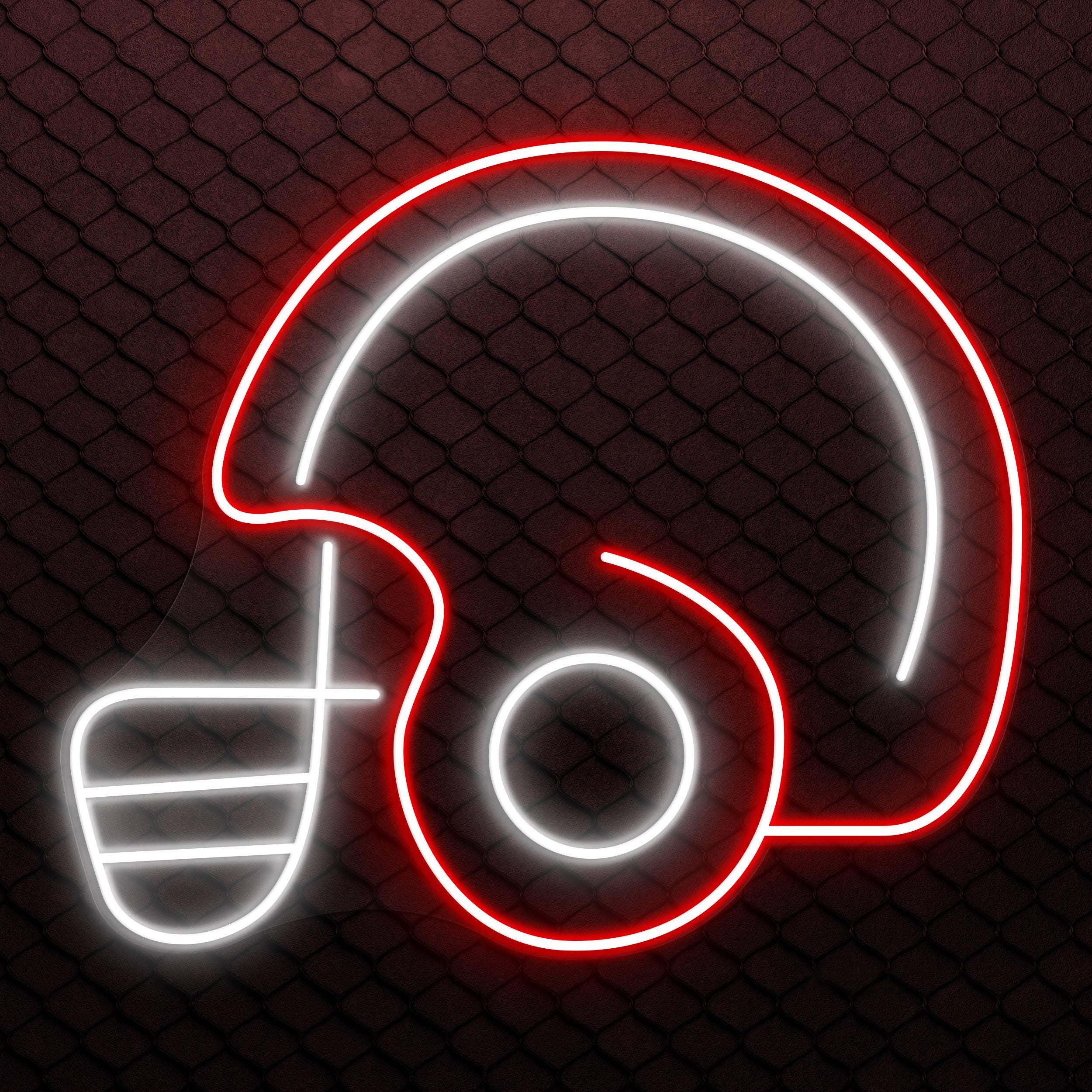 Football Helmet Neon Sign, Football Helmet LED Light, Sports Helmet Wall Art, Football Club Decor, Sports Shop Light, American Football Sign