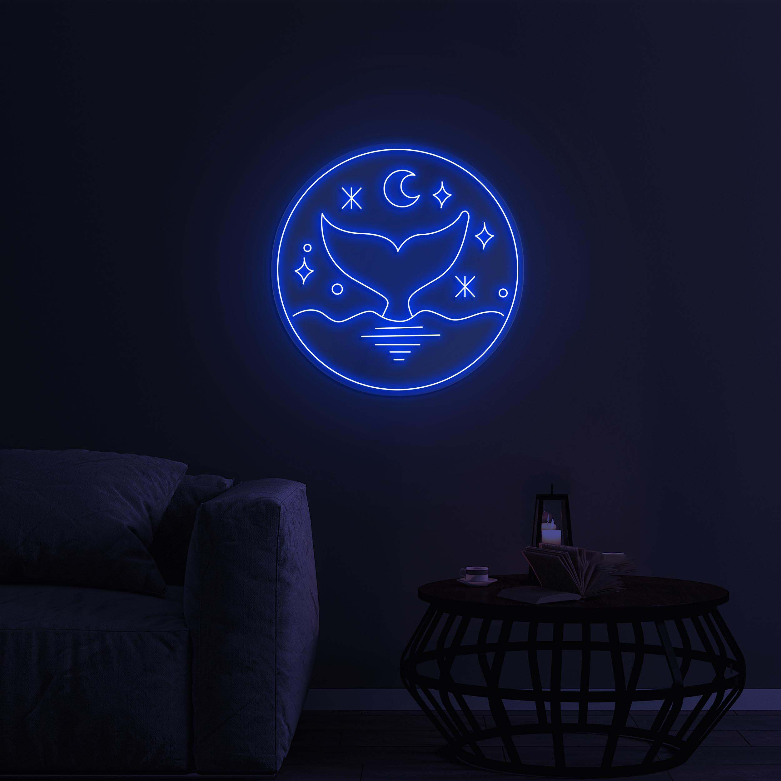 Dolphin Tail Neon Sign, Dolphin Tail LED Light, Dolphin Fish LED Neon Art, Home Wall Decor, Fish Shop Wall Art, Kids room and Party décor