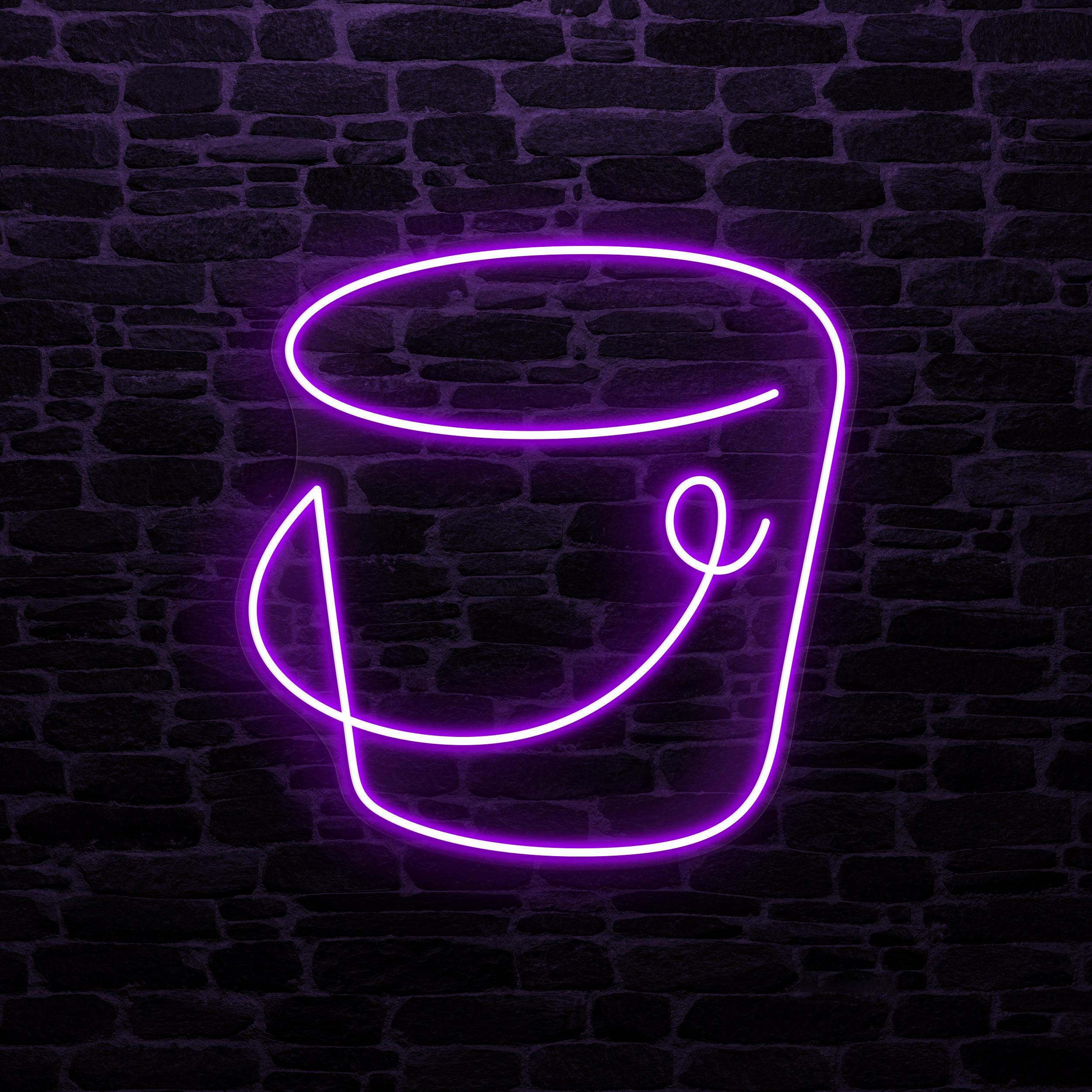 Bucket Neon Sign, Bucket LED Light, Seaside Wall Art, Home Wall Decor, Personalized Neon Sign, Crockery Shop Neon Light, Bathroom Wall Art