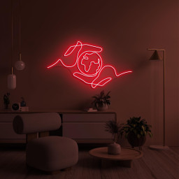Hands Holding Earth Neon Sign, Hands Holding Earth LED Light, Holding Earth Wall Art, Home Wall Decor, Travel Agency Wall Art, Global Sign