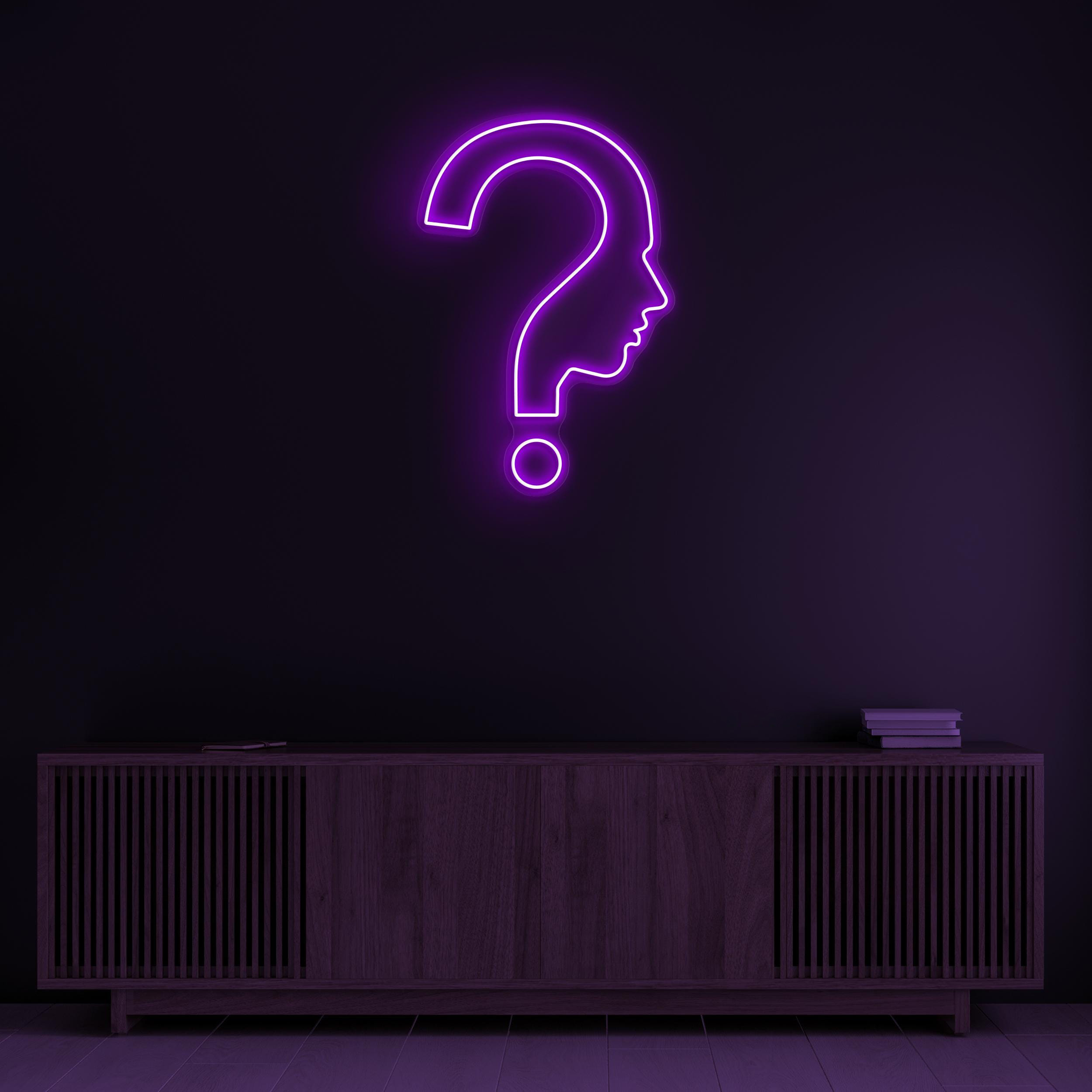 Question Mark Neon Sign, Question Mark LED Light, Woman Question Mark Decor, Thinking Neon Light, Bar Pub Wall Art, Woman Shape Neon Decor