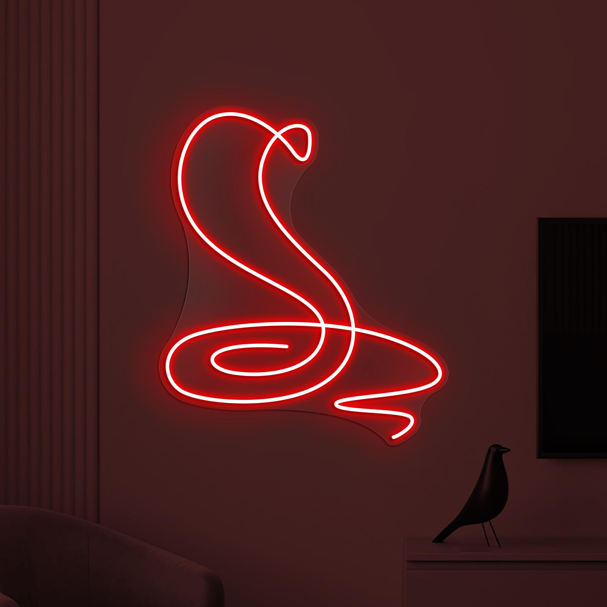 Snake Neon Sign, Snake LED Light, Cobra Snake LED Light, Animal Shop Wall Art, Home Wall Decor, Gift for Snake Lover, Reptile Neon Light