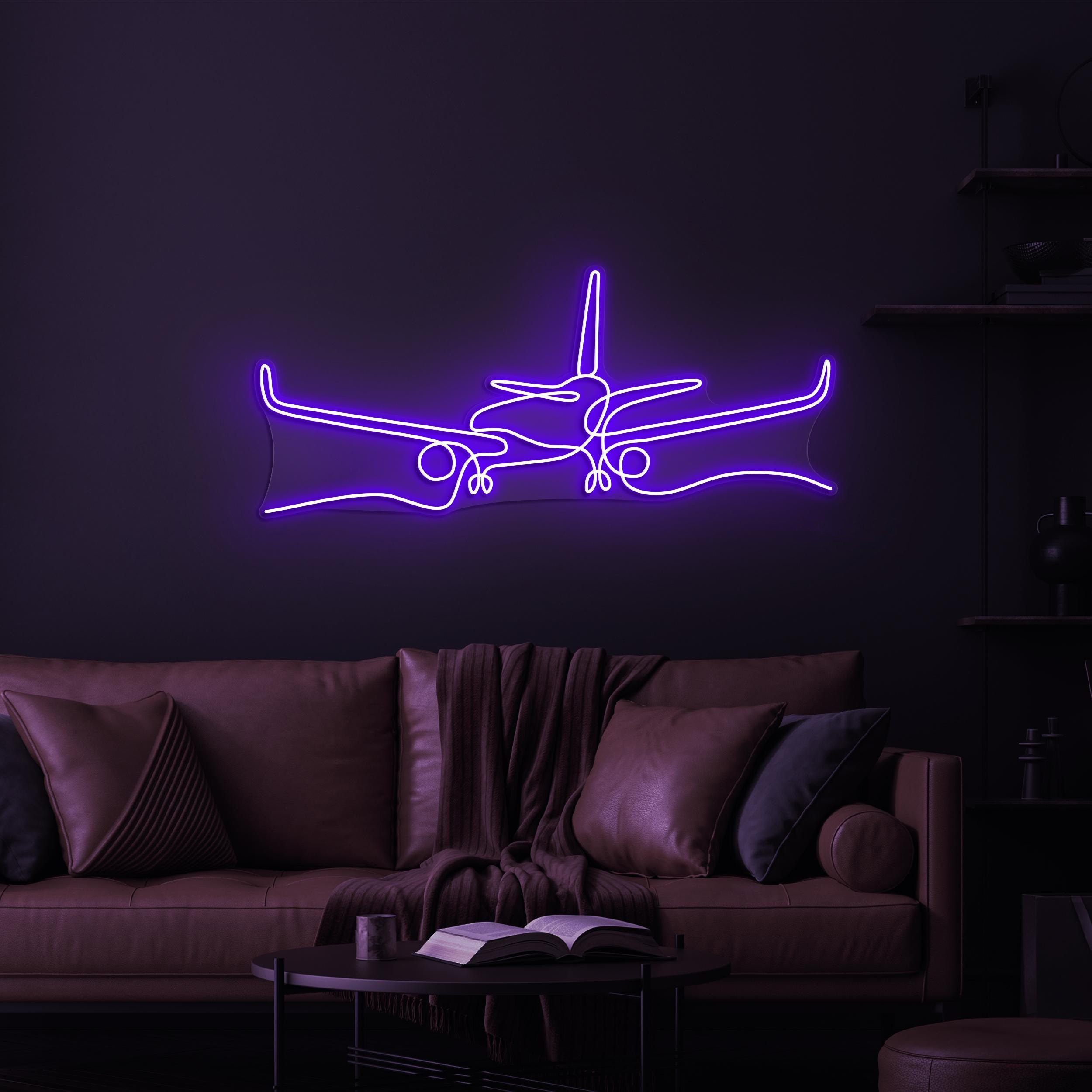 Airplane Neon Sign, Airplane LED Light, Airplane LED Neon Art, Take Off Neon, Travel Agency Wall Art, Pilot's Dream Sign, Game Room Decor