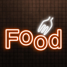 Food Neon Sign, Food LED Light, Fork Food Wall Decor, Restaurant Wall Art, Eat Food Neon Sign, Cafe and Bar Neon Light, Kitchen Neon Decor